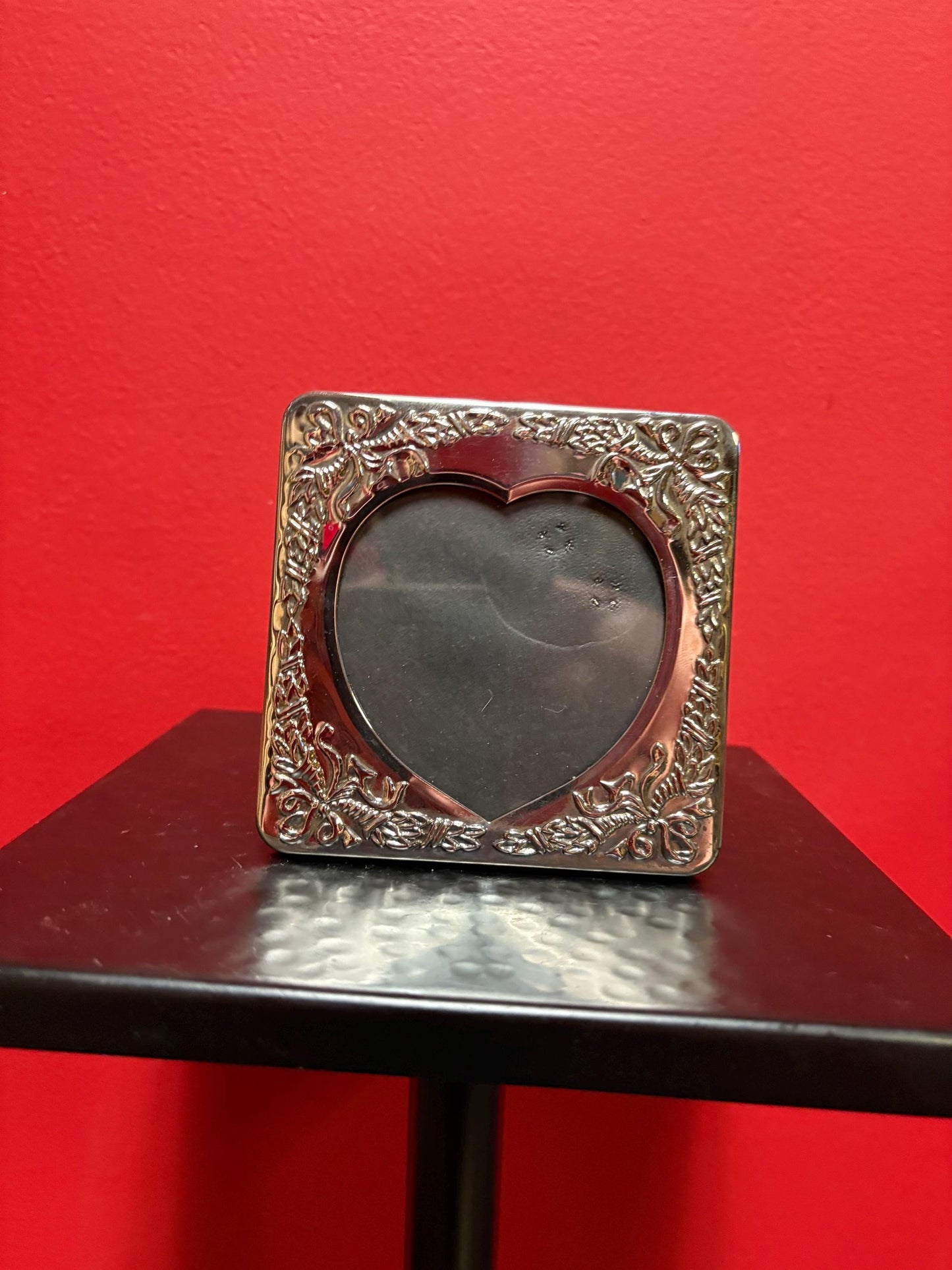 Lovely 4 inch silver plated heart shaped photograph frame two available and price is for each great condition and perfect gift