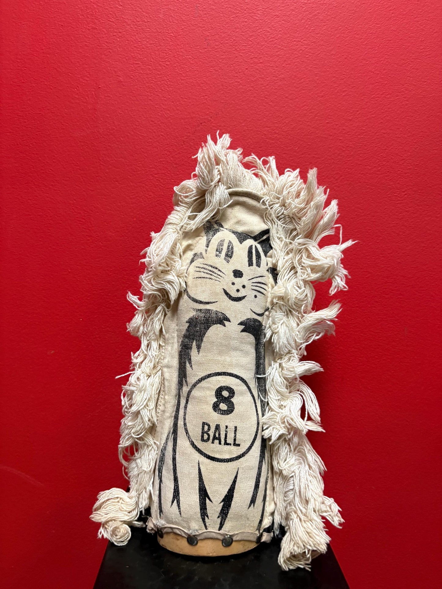 Magnificent very rare 14 inch high 1930s carnival cat shaped knock down doll in very very good condition a piece of carnie history wow