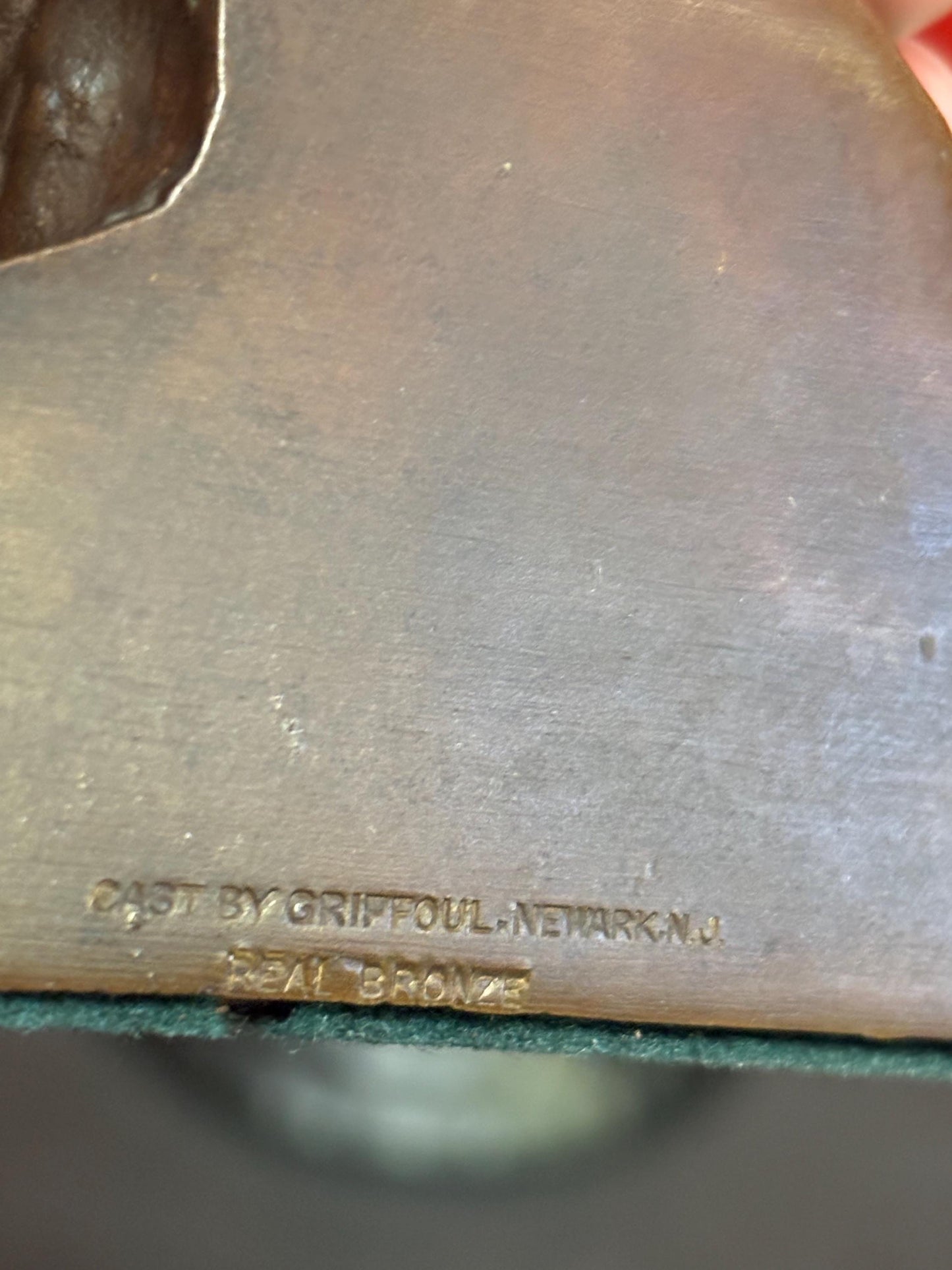 M.Peinlich & Griffoul Foundry, American Aestheticism Bronze Bookends 6.75 inches high wonderful detail