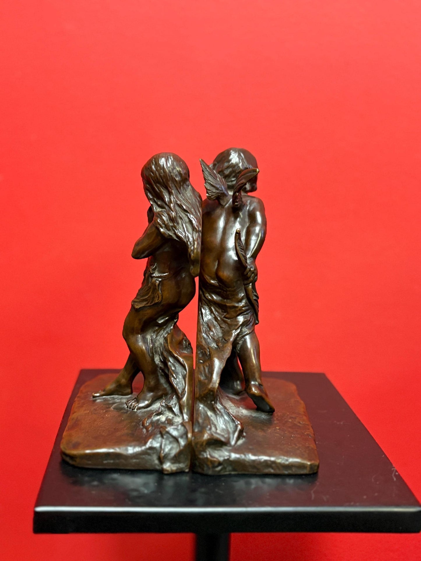 M.Peinlich & Griffoul Foundry, American Aestheticism Bronze Bookends 6.75 inches high wonderful detail
