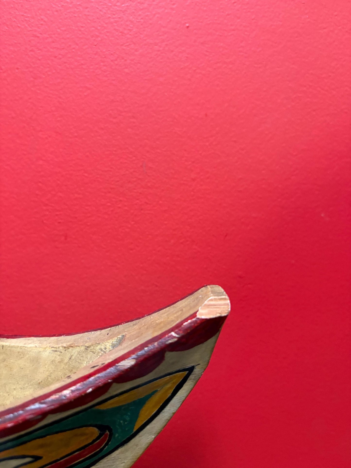 Stunning museum quality 14 x 5 early 1900s indigenous first nations Pacific north West Coast hand painted unsigned canoe - minor damage