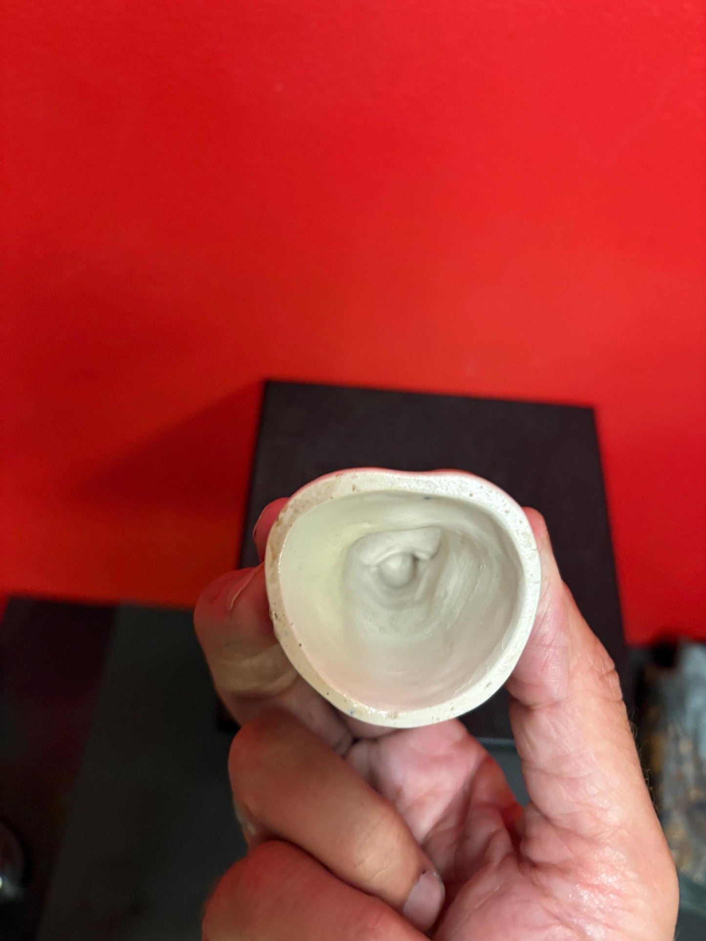 Beautiful mid 1800s English Staffordshire statue of a man with a broken hand price super low 5 inches tall