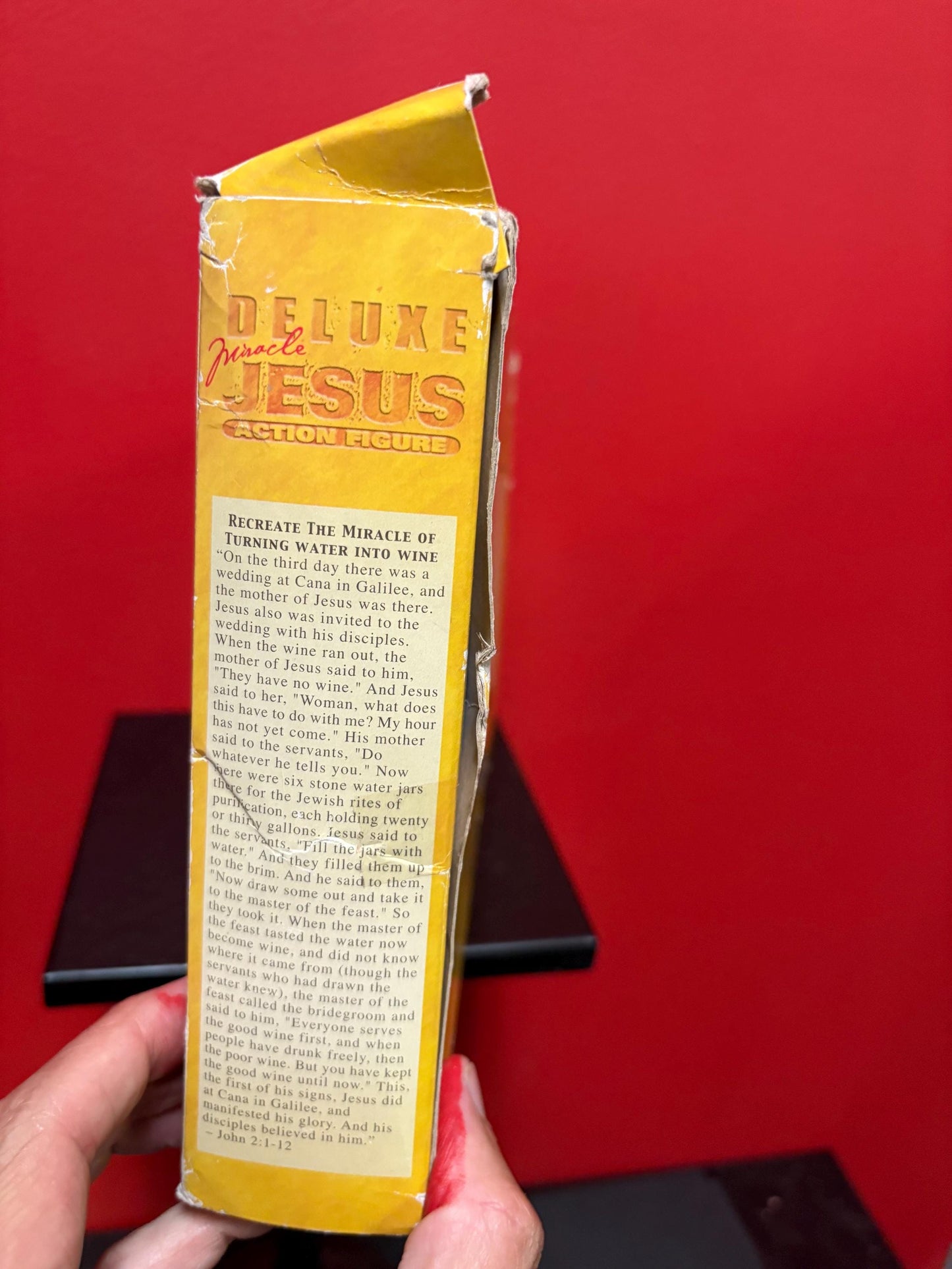 Super cool miracle Jesus action figure in original box  box in used condition  great gift and great value