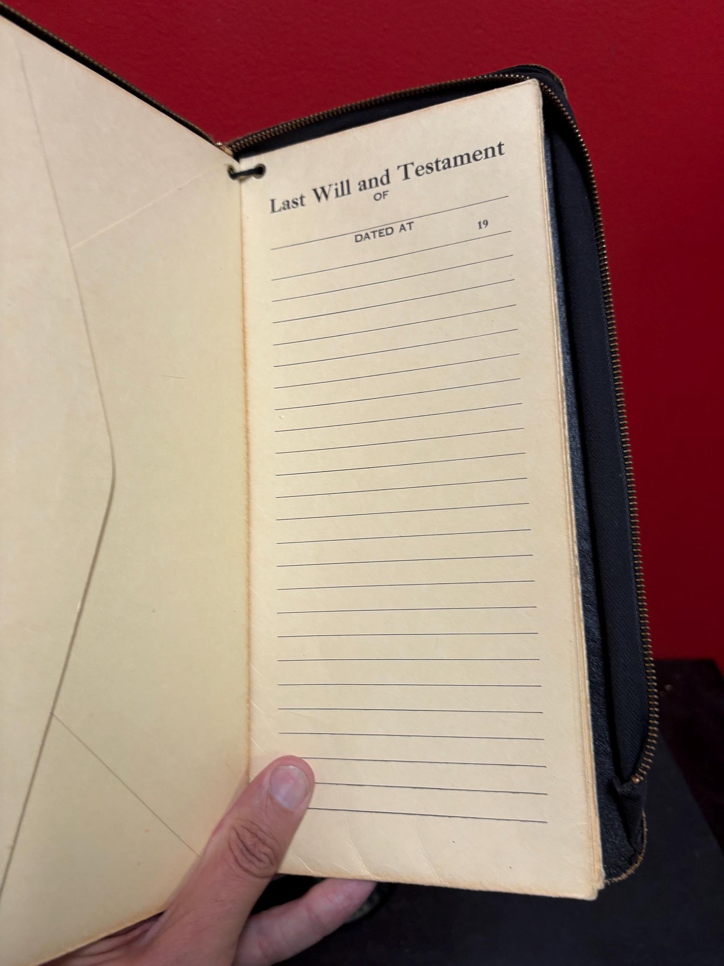 Very cool antique North American life assurance company valuable papers folder with contents never used 12 x 6