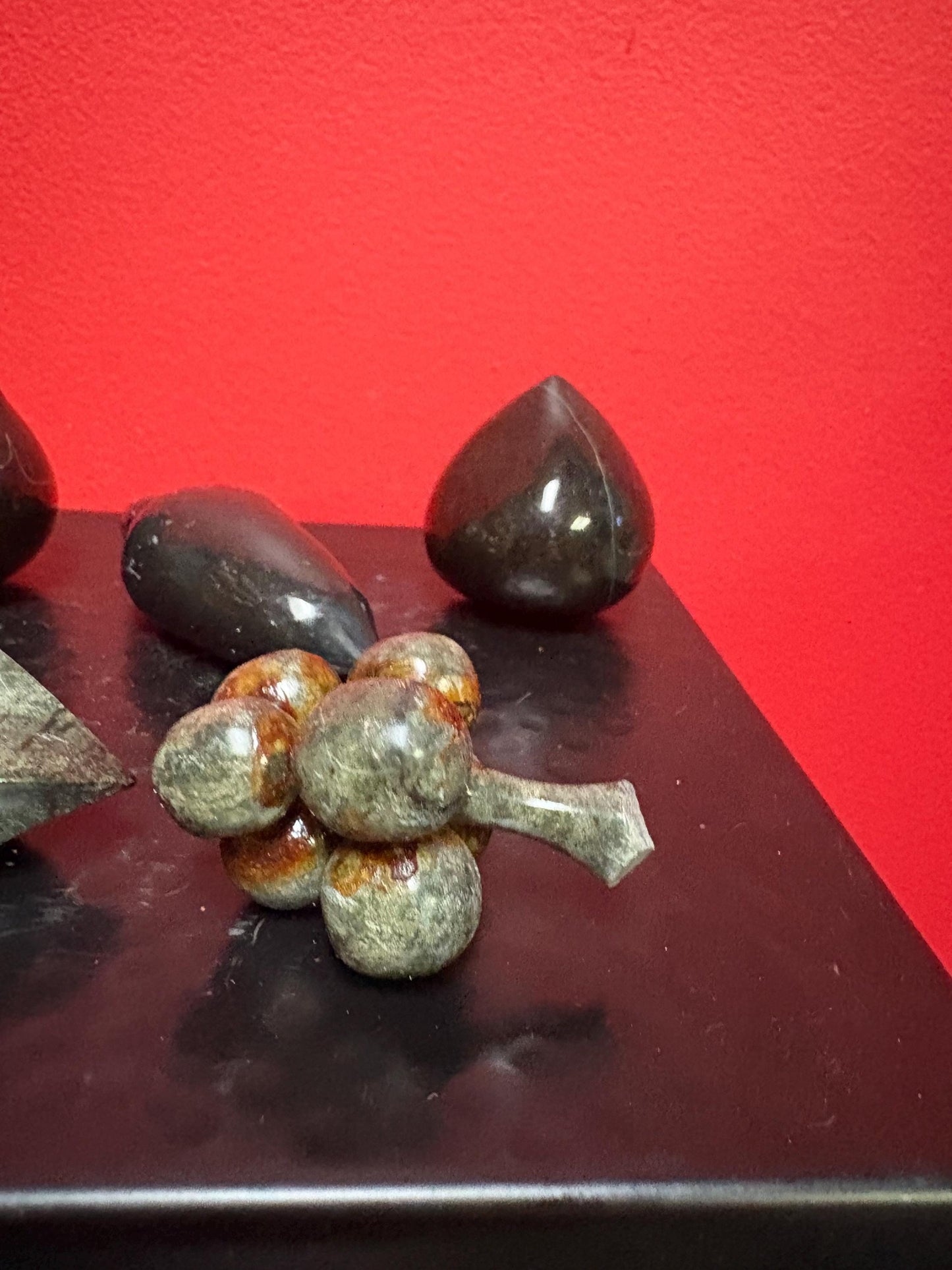 Beautiful Unusual set of soapstone fruit - 2 to 3 inches each perfect gift