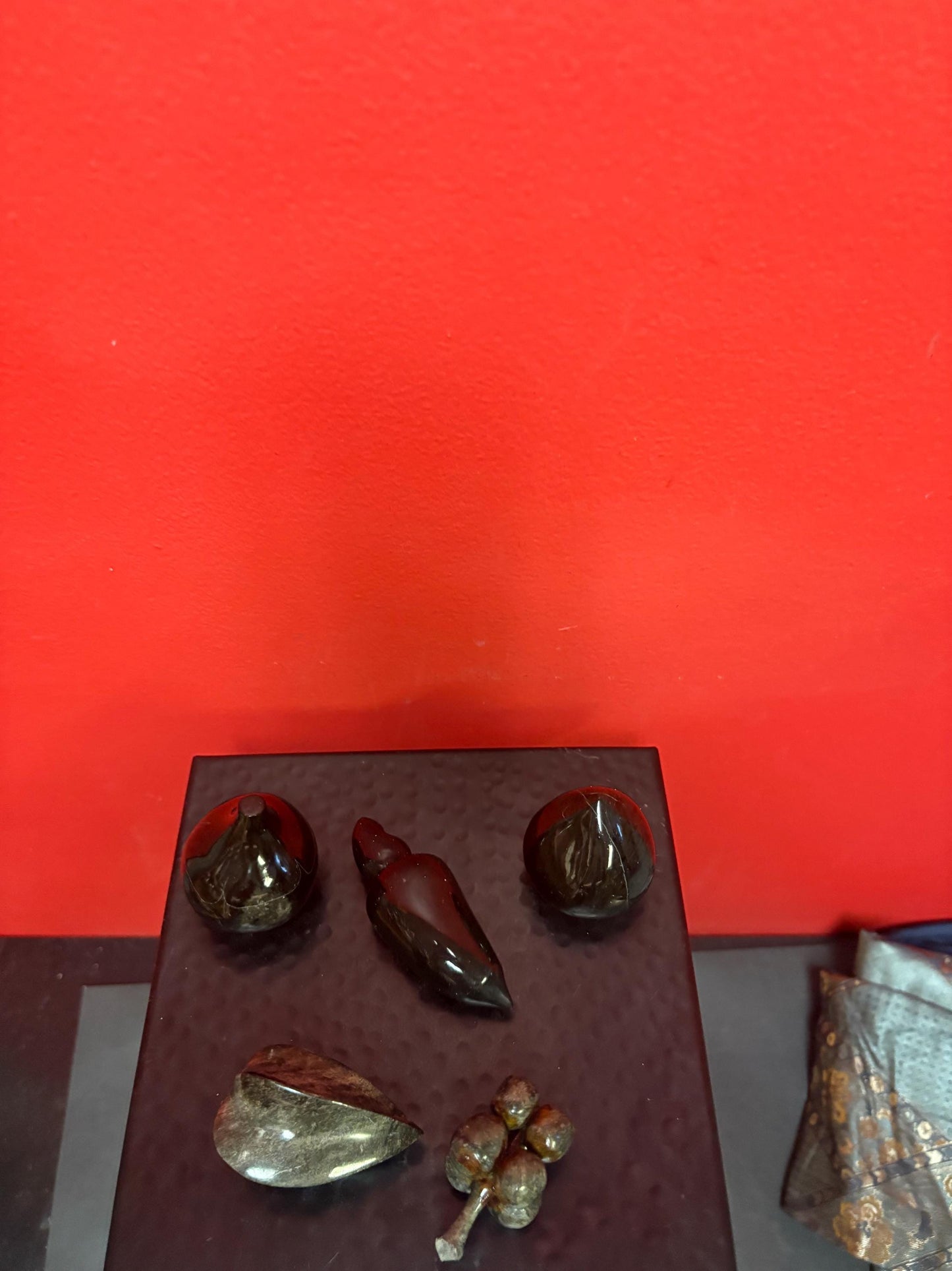 Beautiful Unusual set of soapstone fruit - 2 to 3 inches each perfect gift