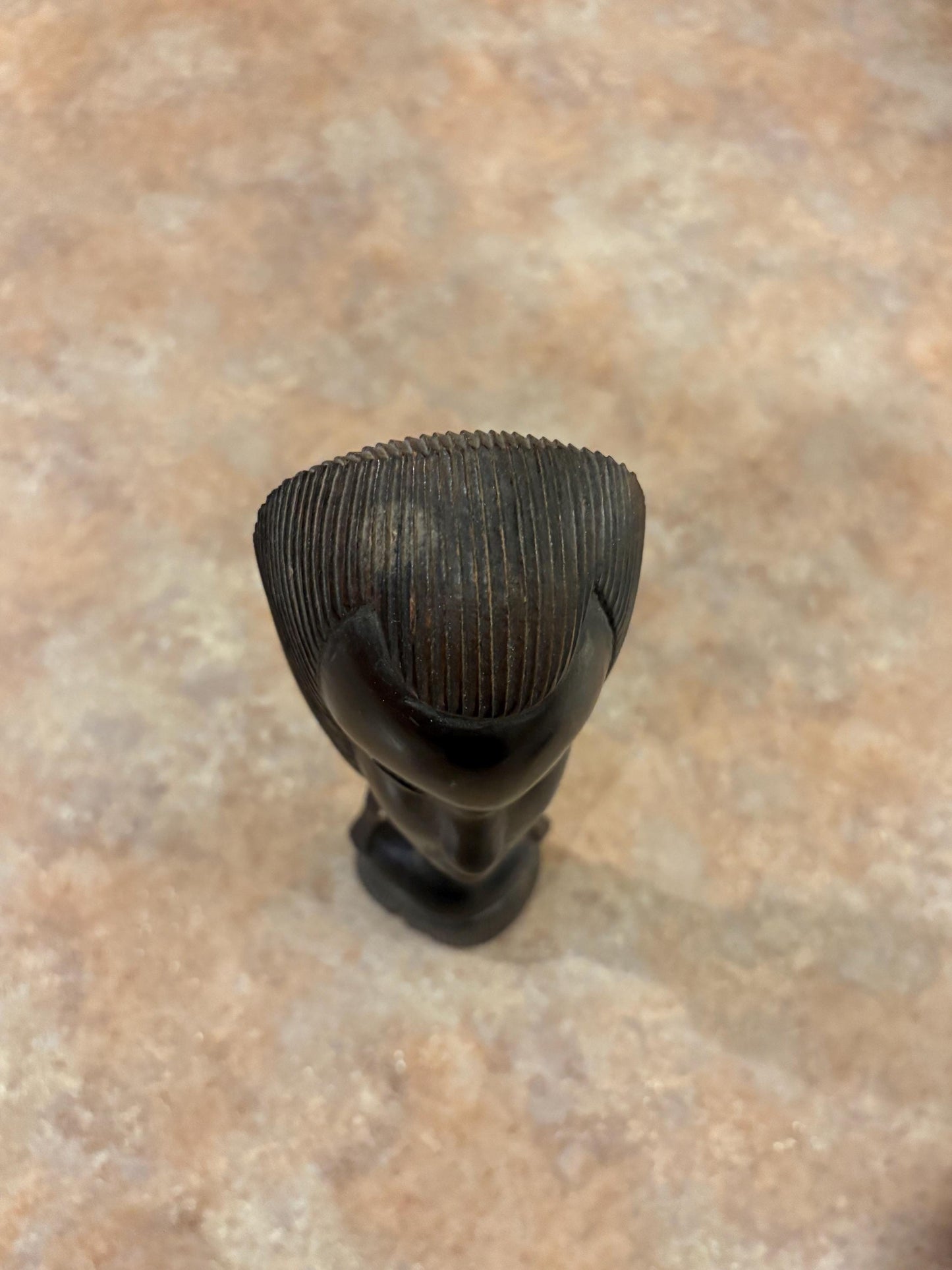 Particularly beautiful 8 inch tall Ebony wood African female bust with great detail  - signed