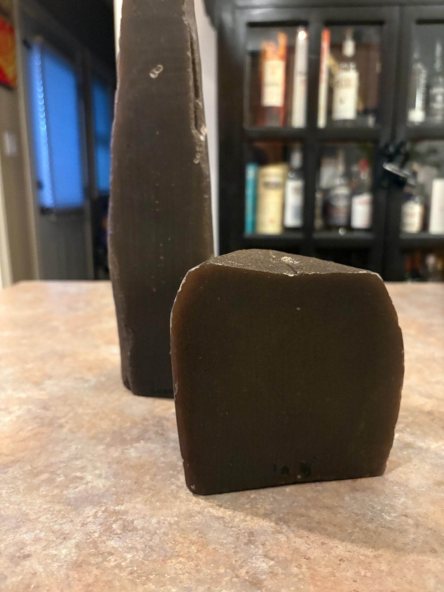 Very unusual Canadian vintage indigenous First Nations candles 13 and 5 inches tall good condition