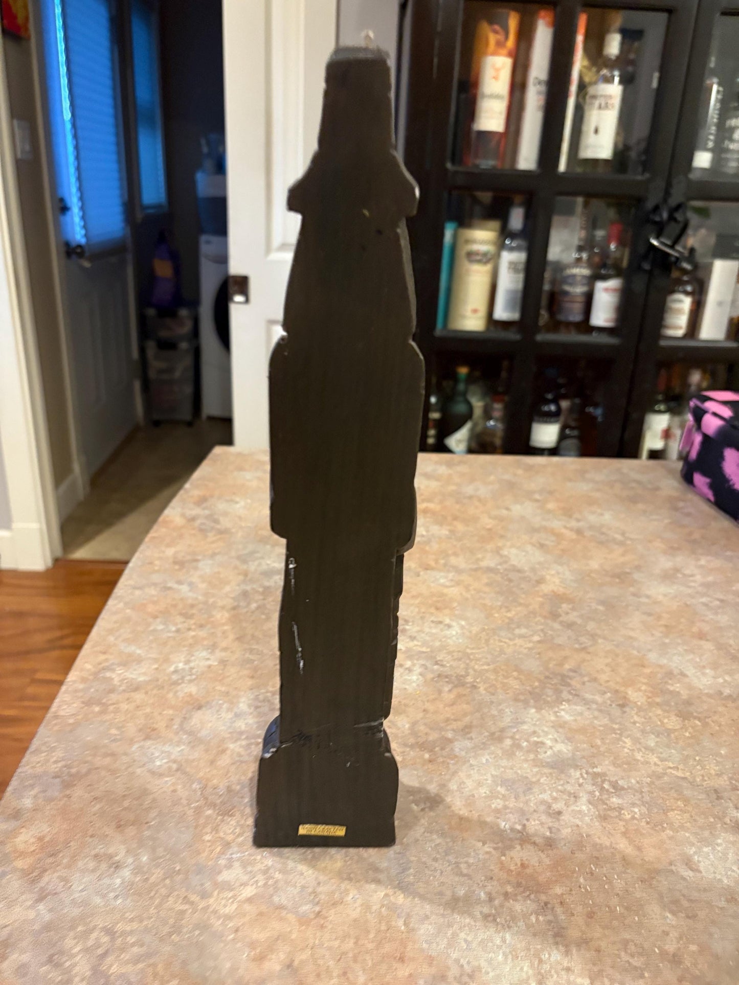 Very cool vintage 14 inch tall Canadian indigenous First Nations Chief wax candle in good condition