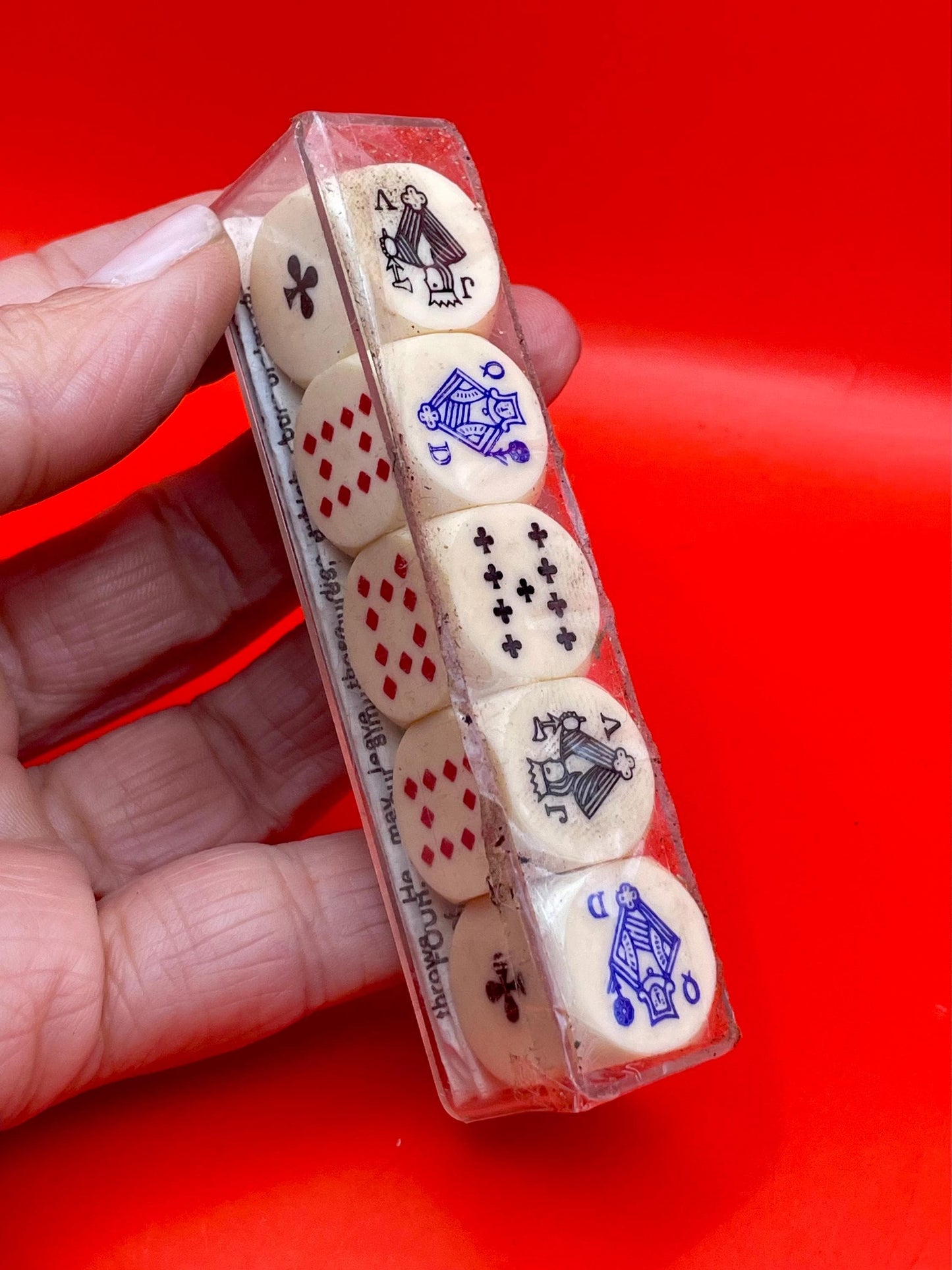 Vintage French Poker Dice Game  Jeu du Poker dAs
