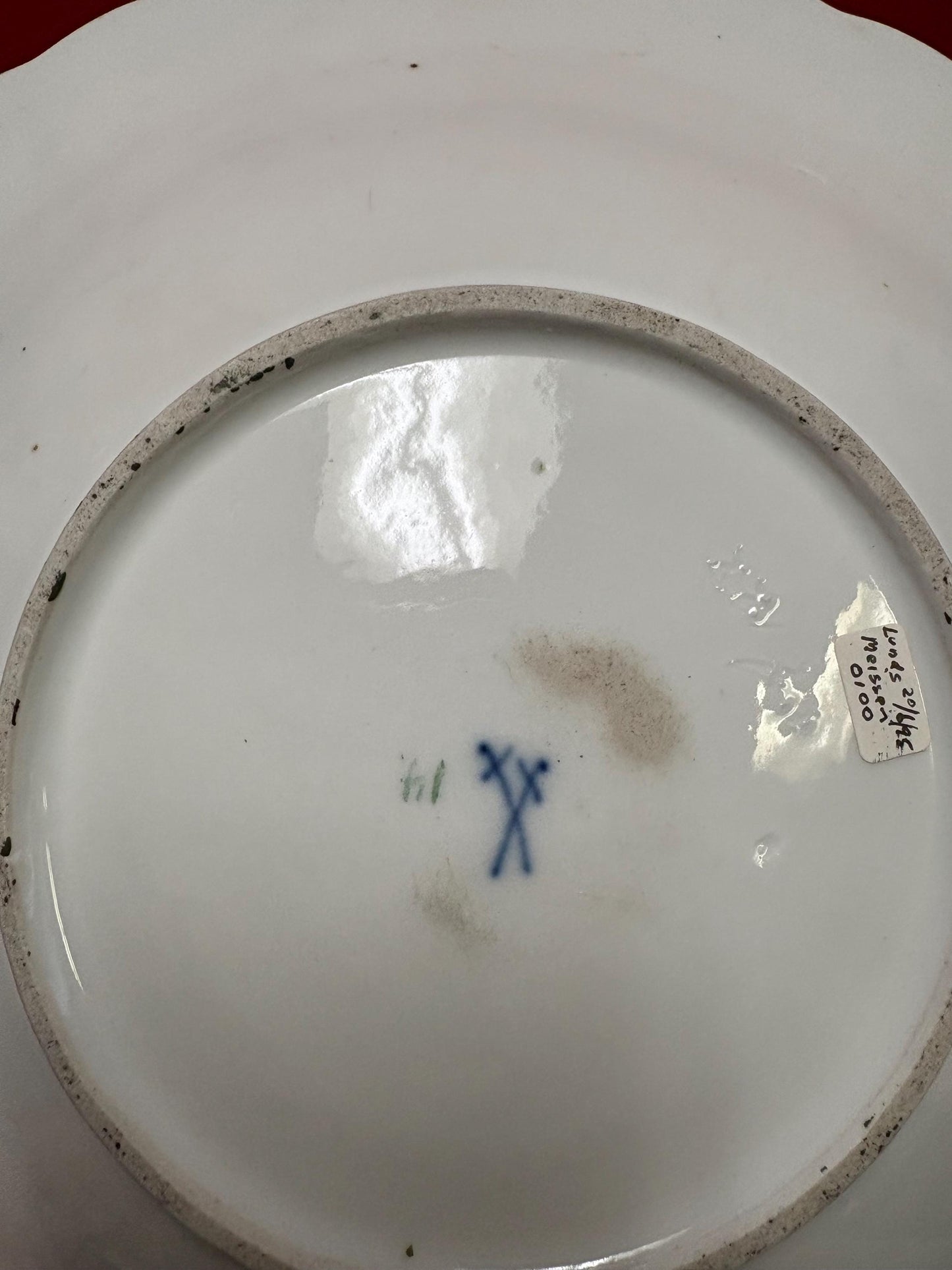 Beautiful early 19 century 11 inch wide Meissen porcelain plate  amazing price