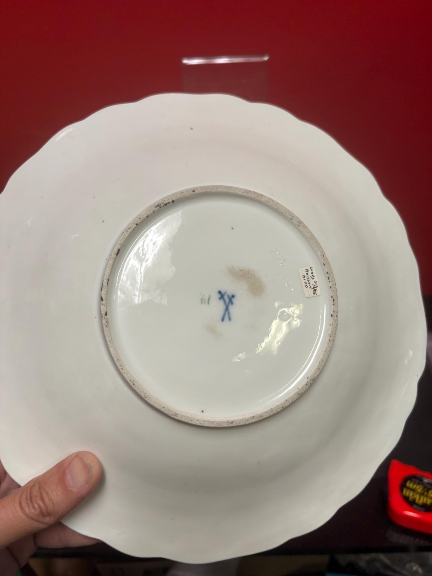 Beautiful early 19 century 11 inch wide Meissen porcelain plate  amazing price