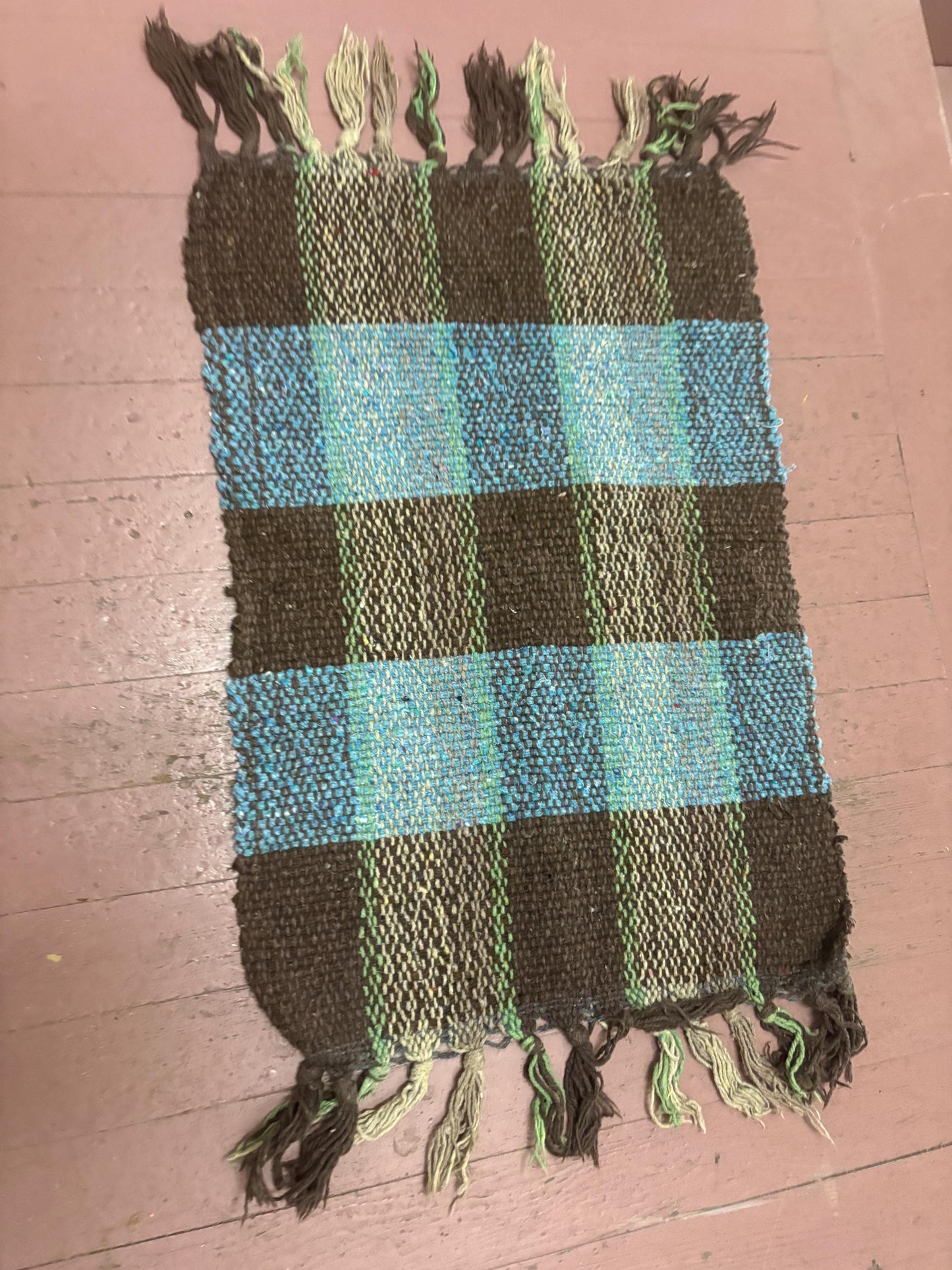 Cool South American 27 x 15 old textile ready to hang or use in Art  great condition and value