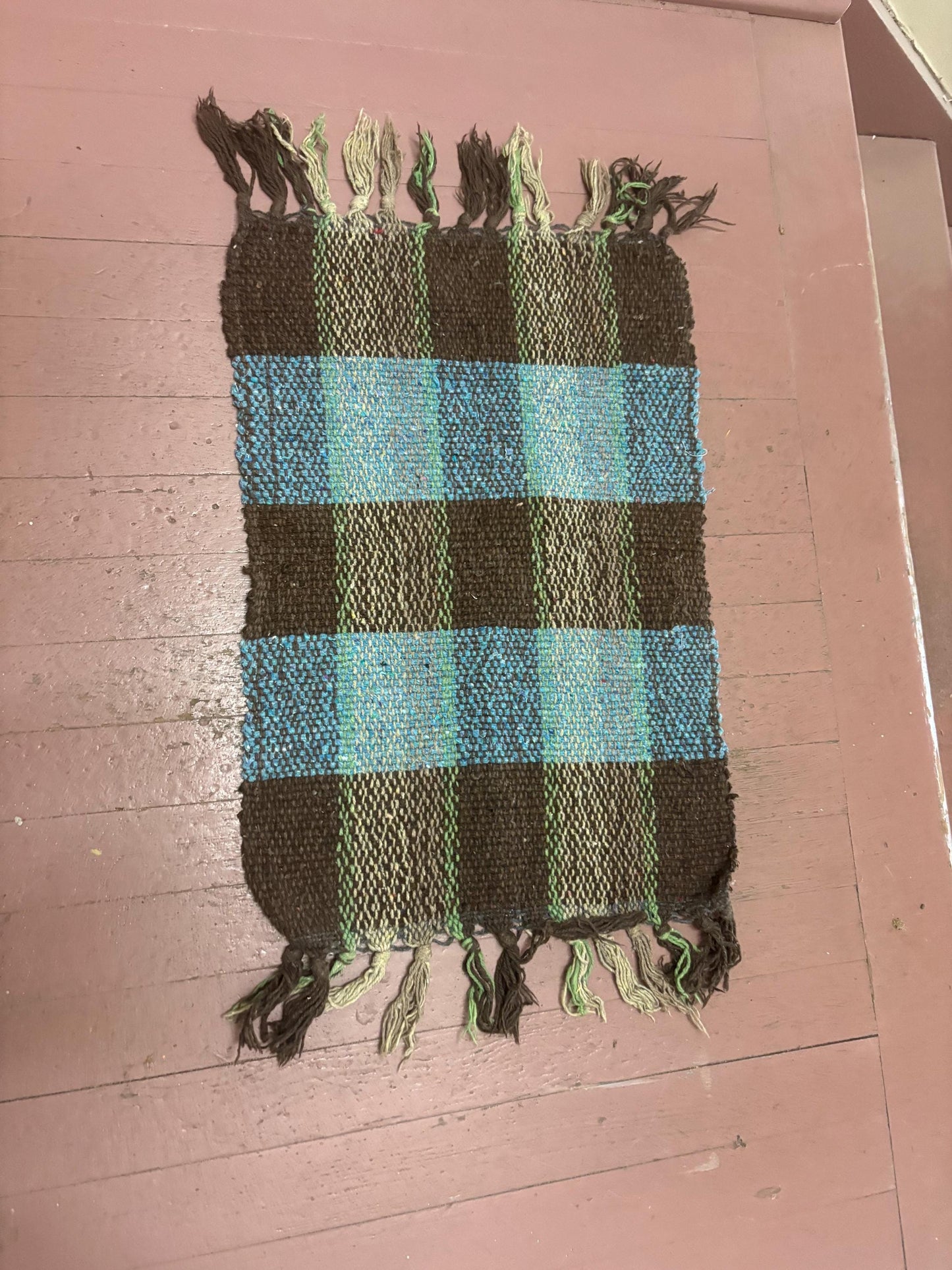 Cool South American 27 x 15 old textile ready to hang or use in Art  great condition and value