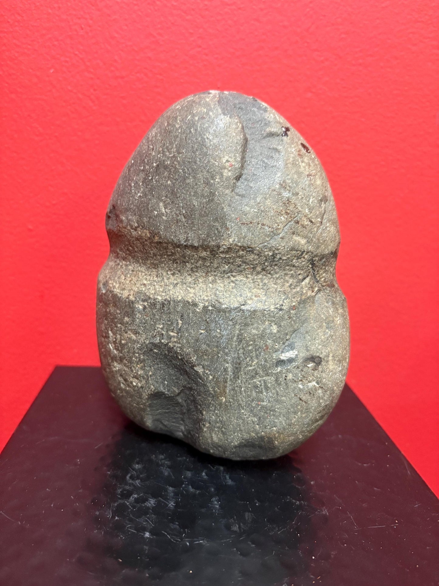 Beautiful large old authentic indigenous First Nations Pacific NorthWest Coast 8 inch plummet stone tool from important collection - wow