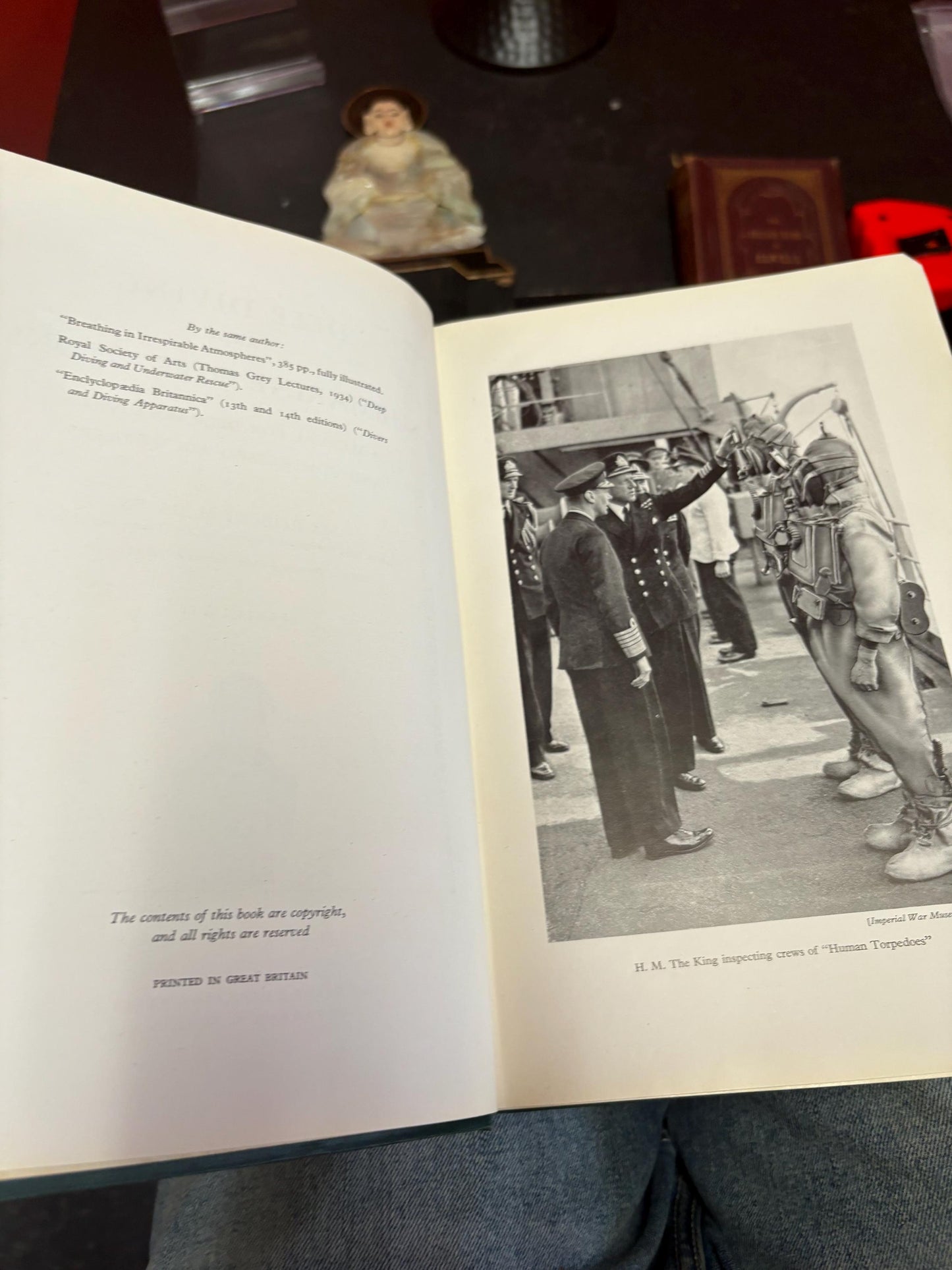 Wonderful deep diving and submarine operations book by Robert H Davis good antique condition 1935 great gift diving book