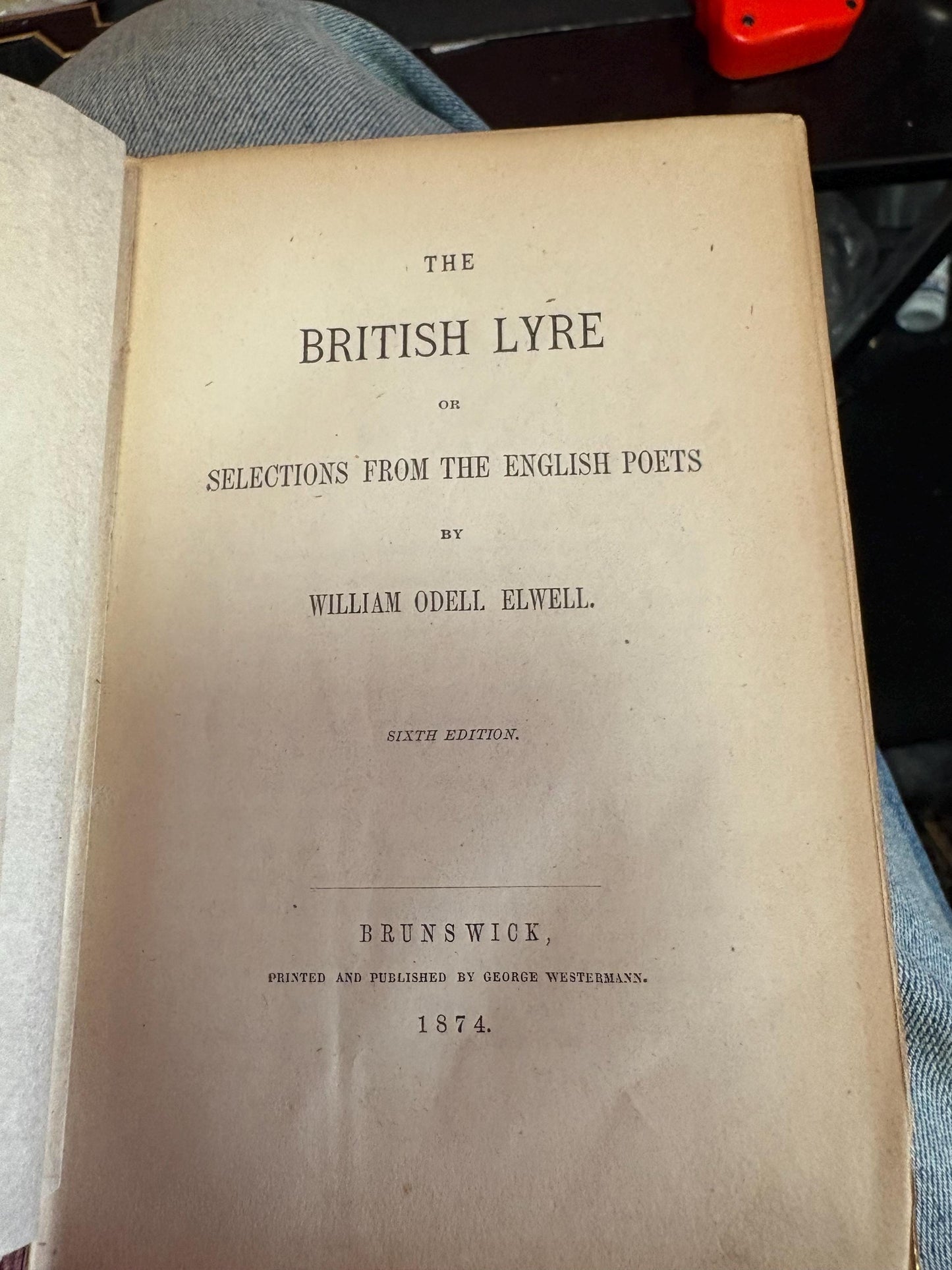 Lovely copy of the British Lyre by ELWELL dated 1874 with broken spine otherwise great condition and good value