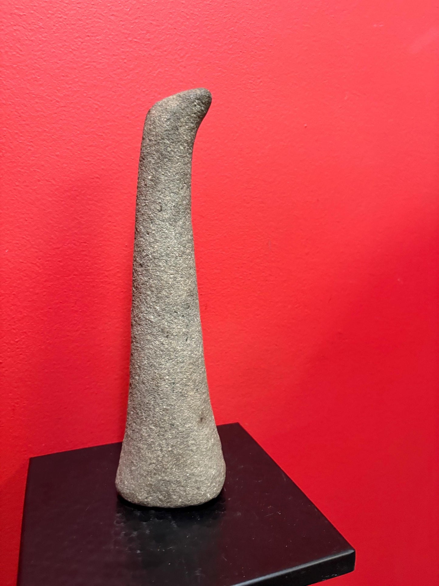 Rare authentic antique indigenous, first nations British Colombian Stone Plummet tool - great condition and 12 inches long  fabulous shape