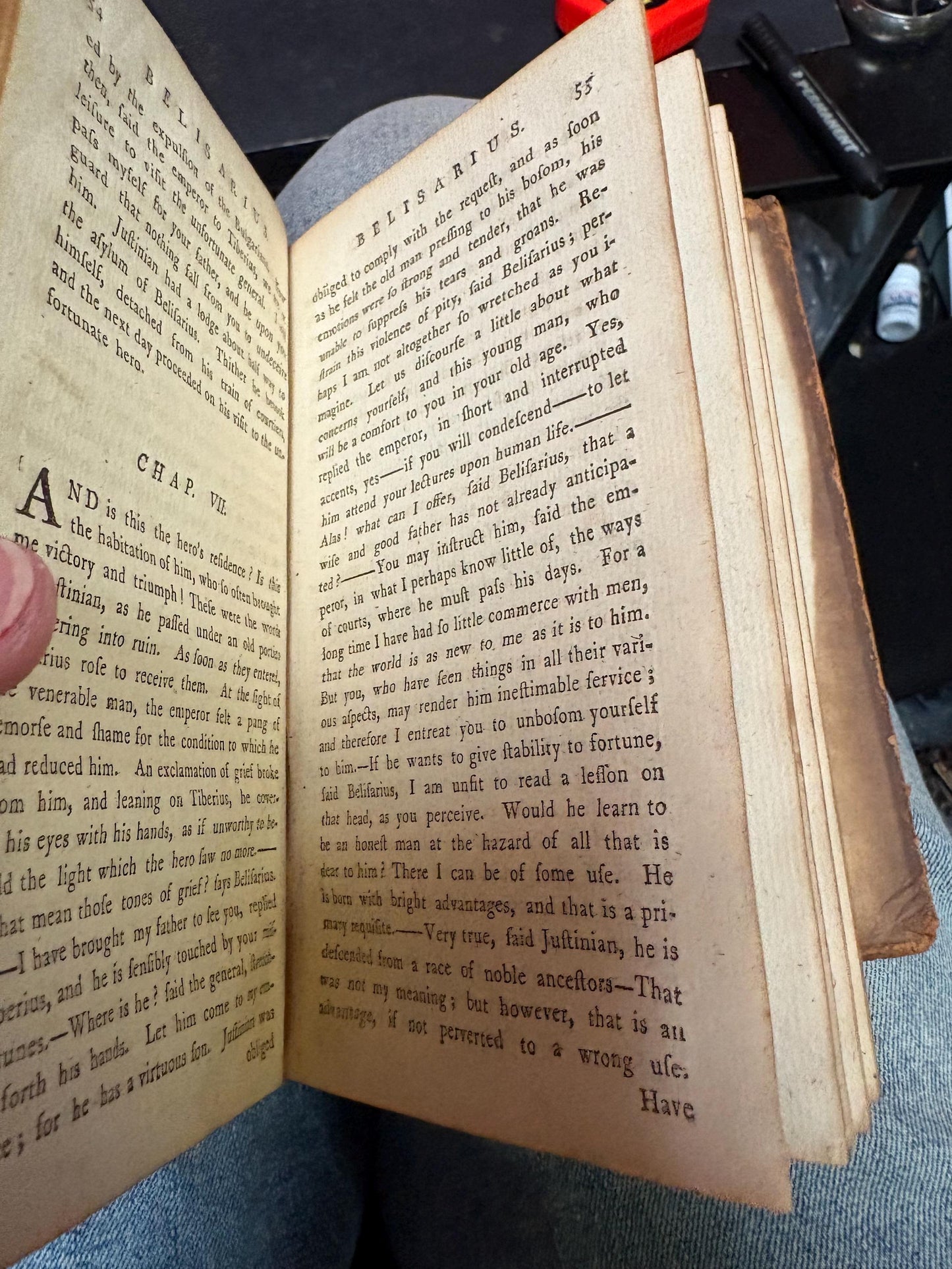 Amazing English first edition 1781 copy of BELISARIUS by M.MARMONTEL in rough condition still an awesome book for good value
