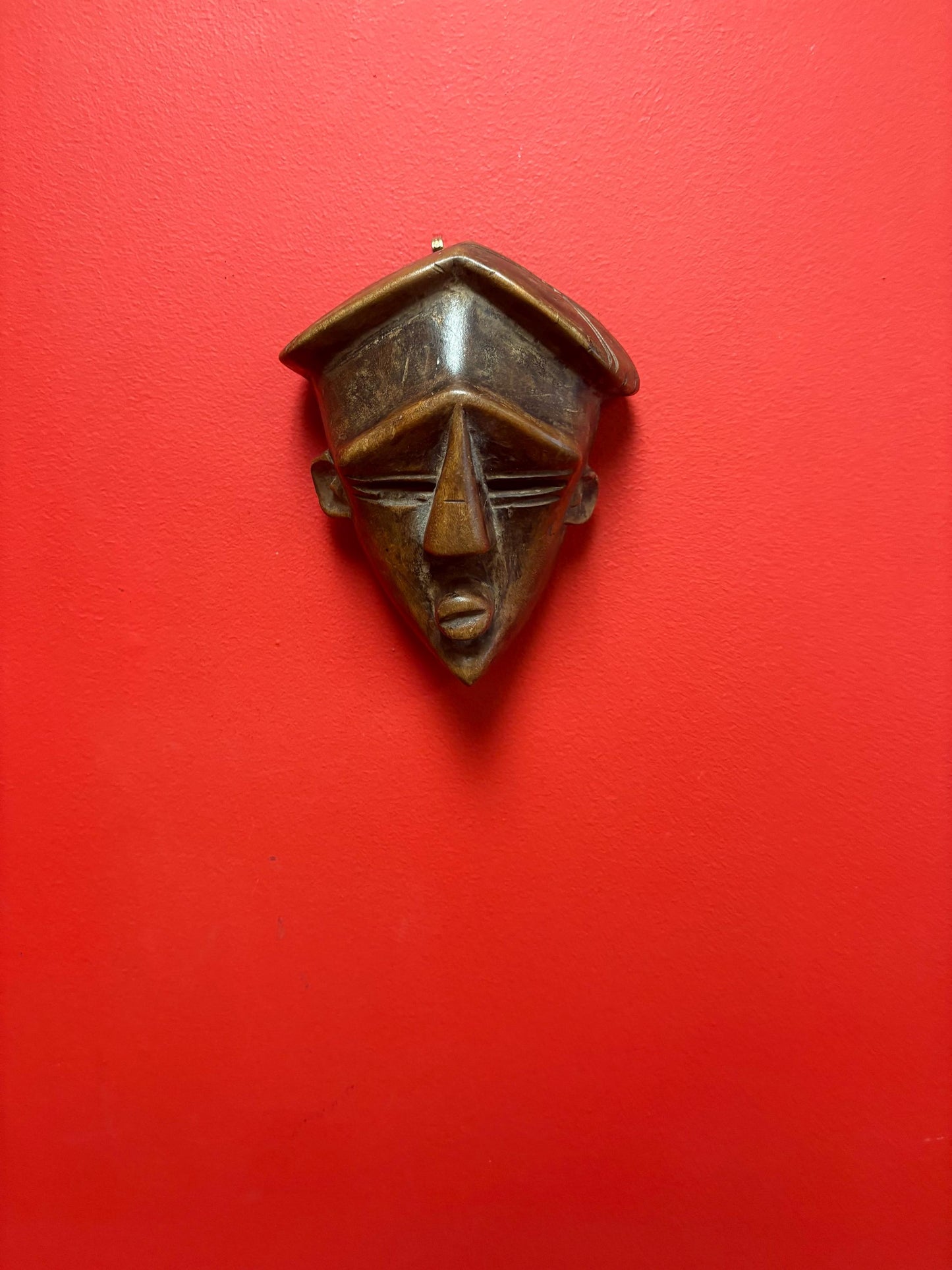 Beautiful antique African Liberia DAN mask 8 x 5 1/2 wide  great condition ready to hang