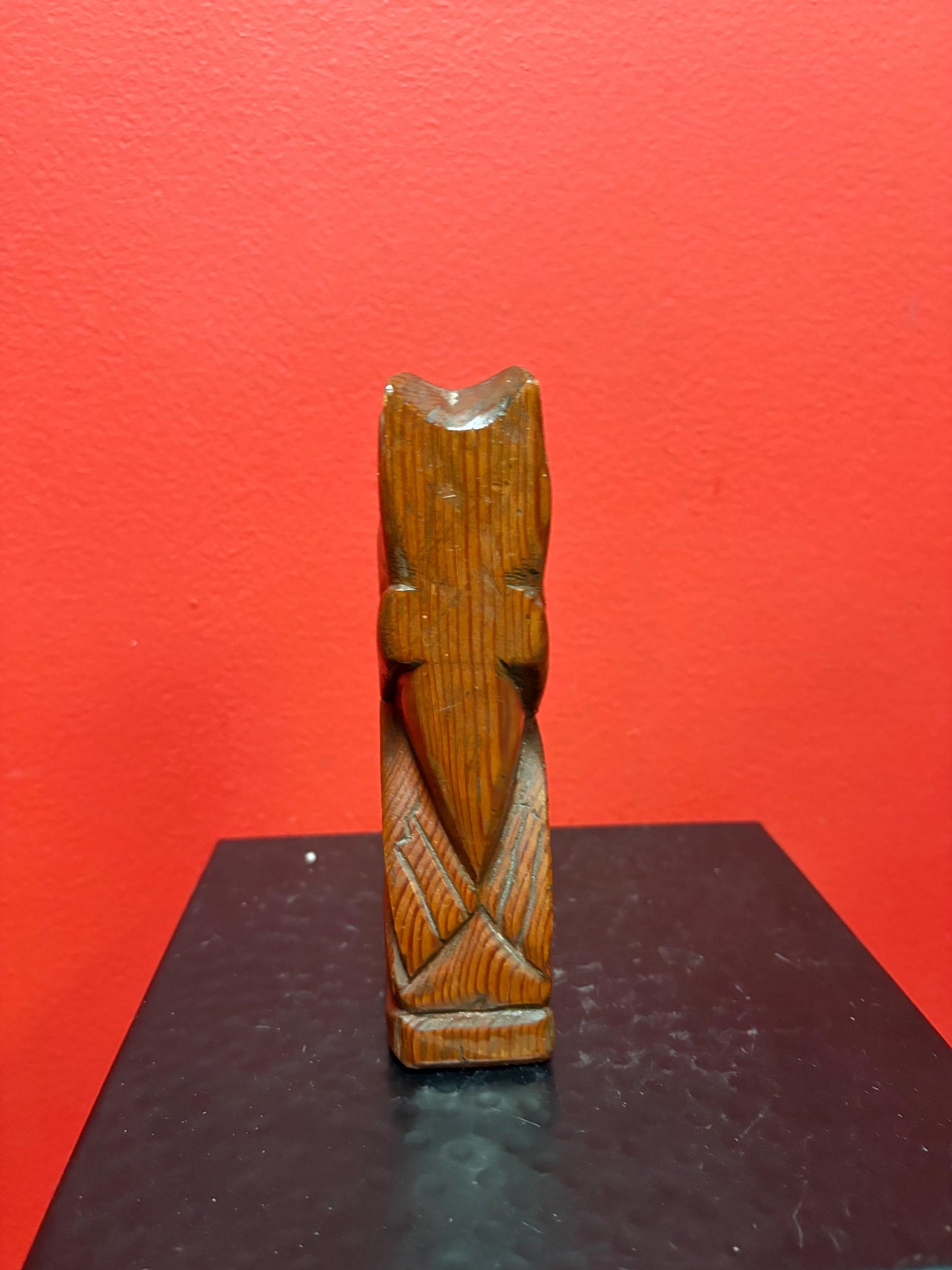 Lovely 6 inch indigenous first Nations, Pacific NorthwestCoast beaver killer whale transformation totem with honey glaze finish