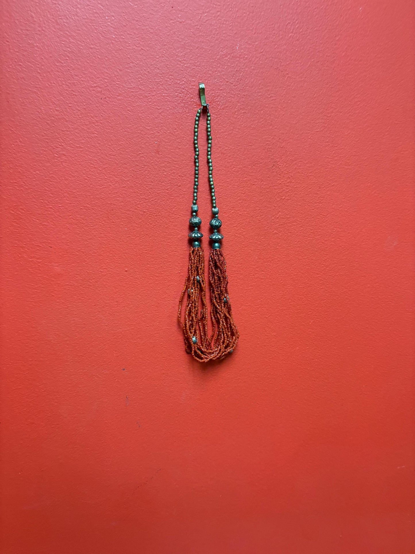 Beautiful 20 inch Persian silver plate and coral necklace - great value and perfect gift