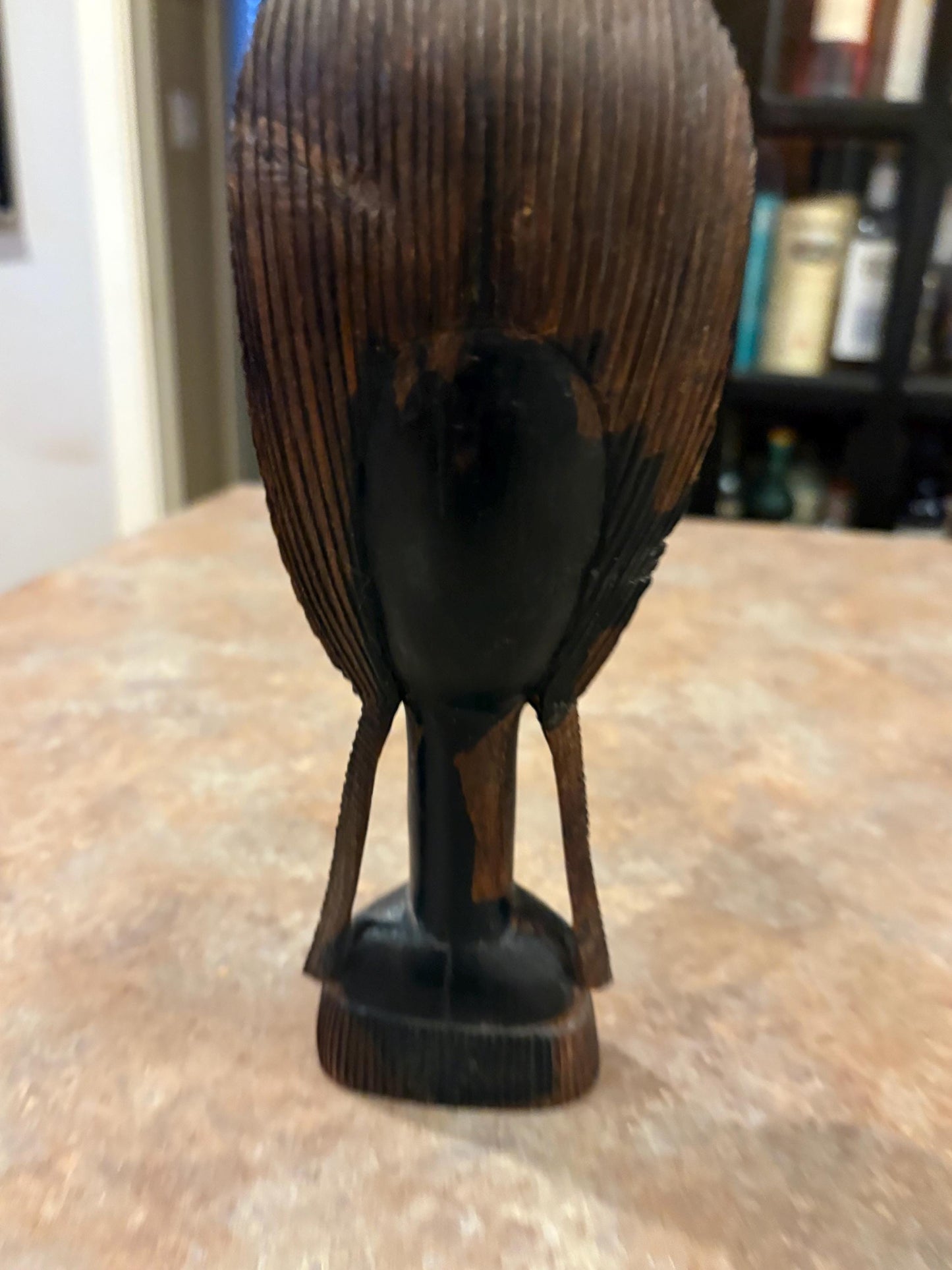 Particularly beautiful 8 inch tall Ebony wood African female bust with great detail  - signed