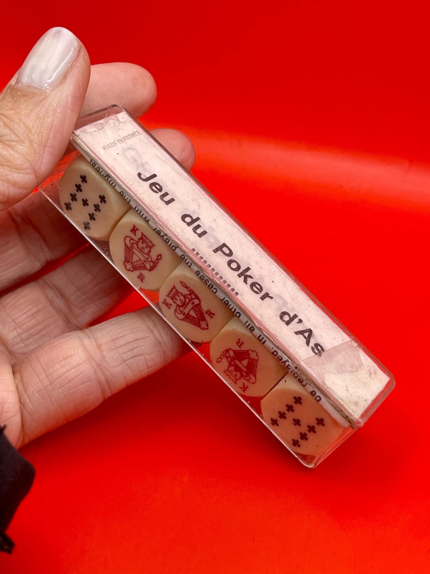 Vintage French Poker Dice Game  Jeu du Poker dAs