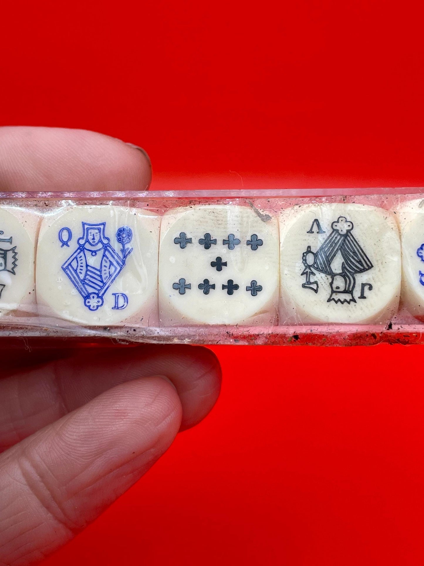 Vintage French Poker Dice Game  Jeu du Poker dAs