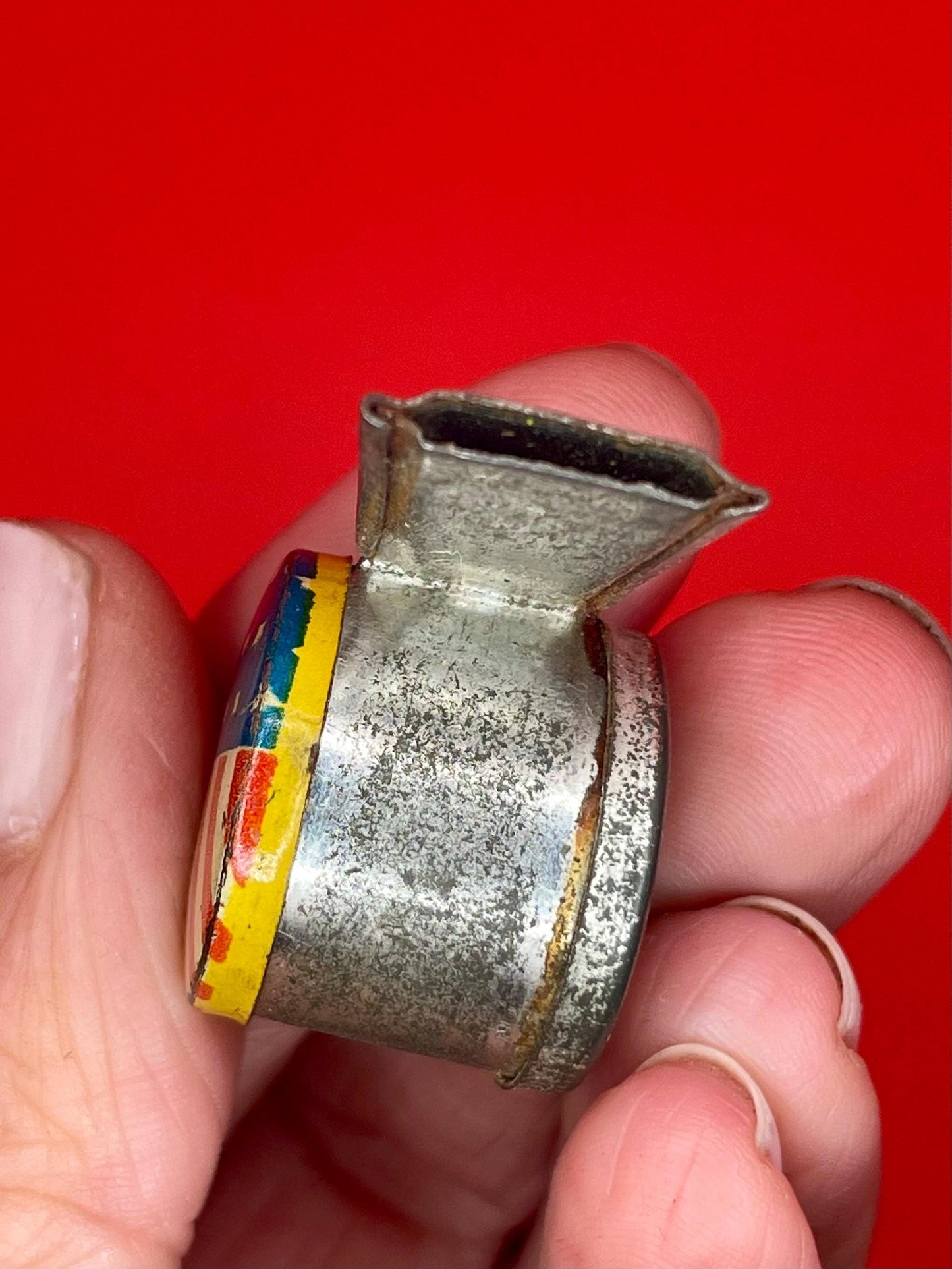 Vintage Metal Whistle with American Flag Design