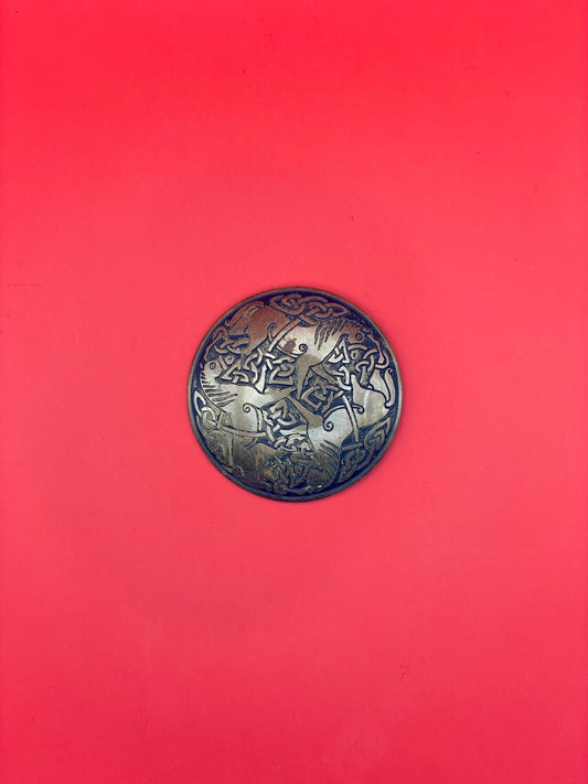 Vintage Brass Celtic Knot Brooch  1.5