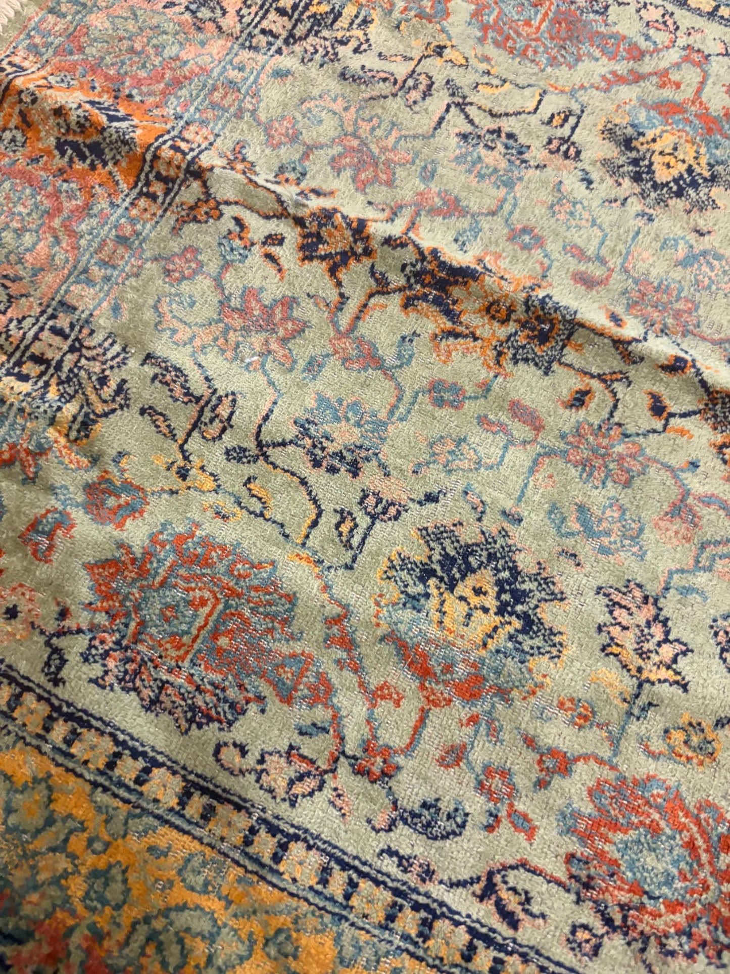 Stunning antique  Persian handmade silk prayer Mat - approximately 43 x 26 wide in great condition - great price