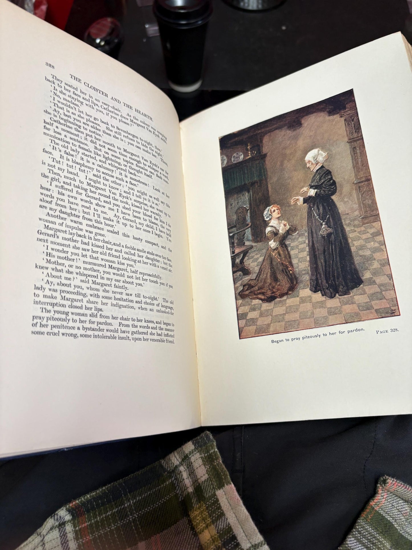 beautiful 19 century copy of the cloister and the hearth  one page loose otherwise decent condition with great pictures