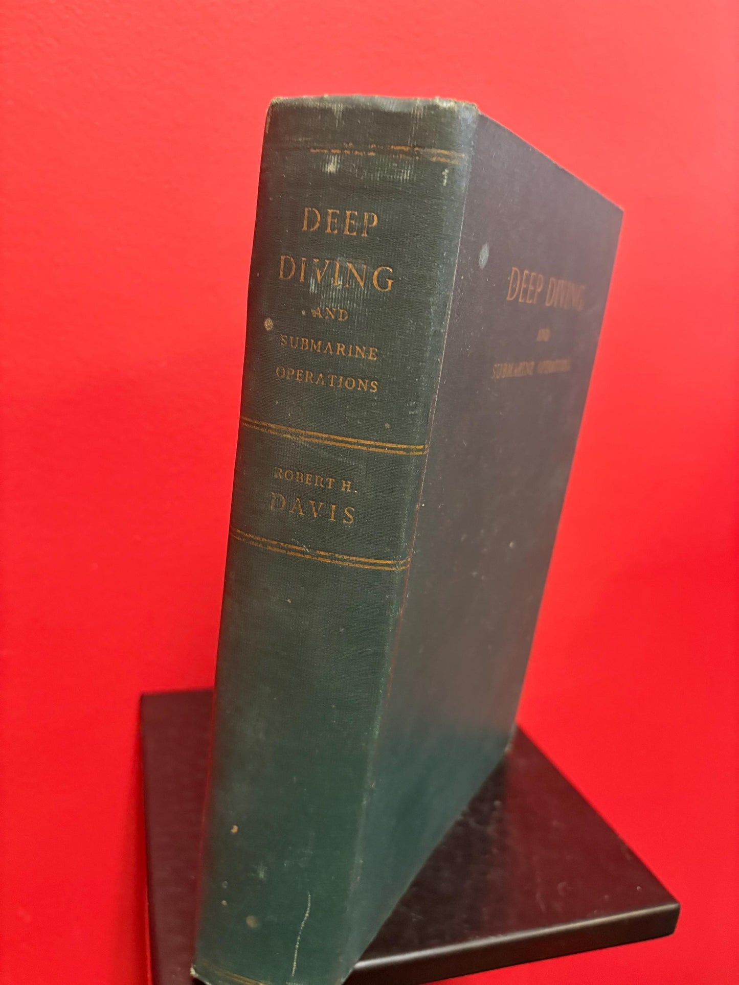 Wonderful deep diving and submarine operations book by Robert H Davis good antique condition 1935 great gift diving book