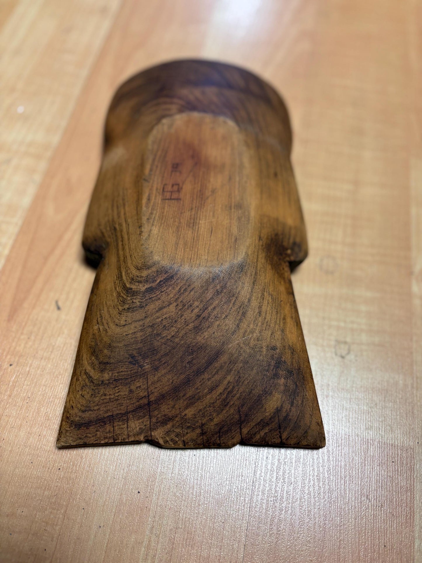 museum quality indigenous first nations Pacific Northwest Coast signed owl grease bowl - 13 x 6 wide. - attributed to Henry George - great