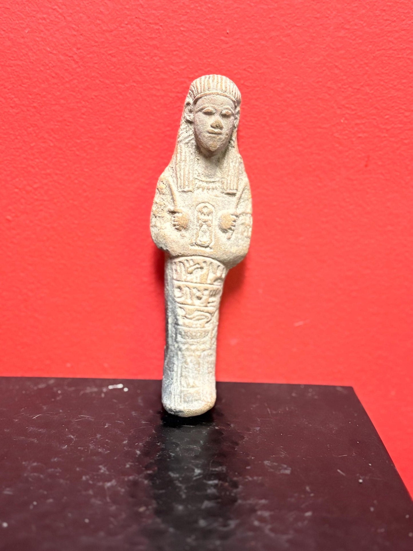 fabulous museum quality rare 6 1/2 inch Egyptian ancient terra-cotta statue with amazing detail - see description- wow