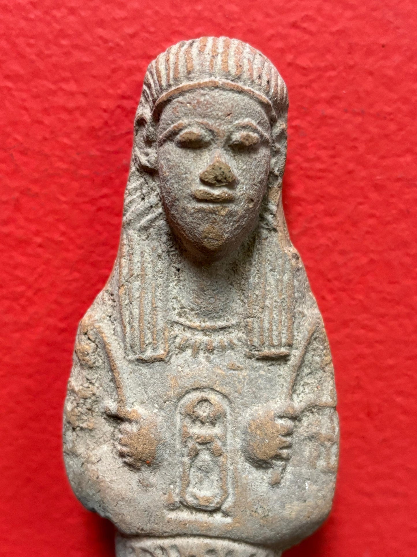 fabulous museum quality rare 6 1/2 inch Egyptian ancient terra-cotta statue with amazing detail - see description- wow