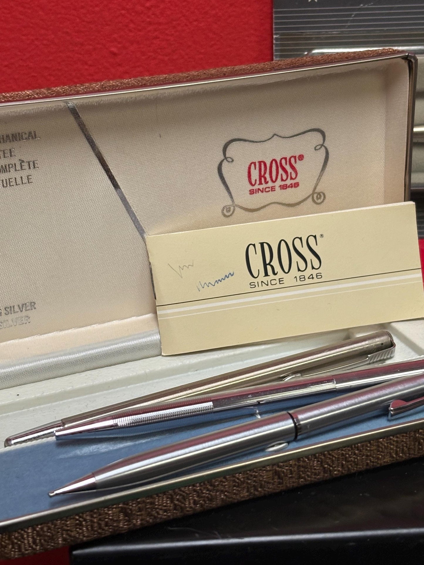 cool lot of cross and Parker pens and mechanical pencils — as is lot — great value