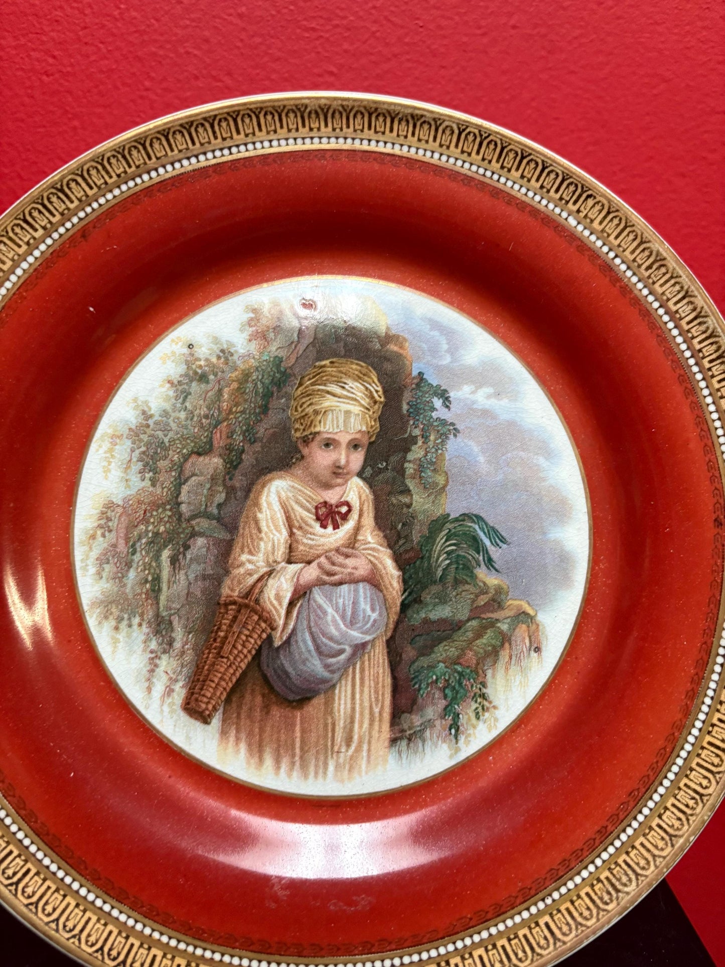 early 19th century Pratt ware plate — 8 inches across — perfect condition with beautiful imagery