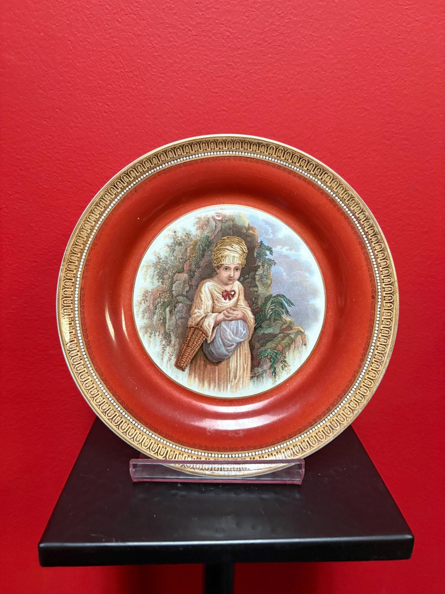 early 19th century Pratt ware plate — 8 inches across — perfect condition with beautiful imagery