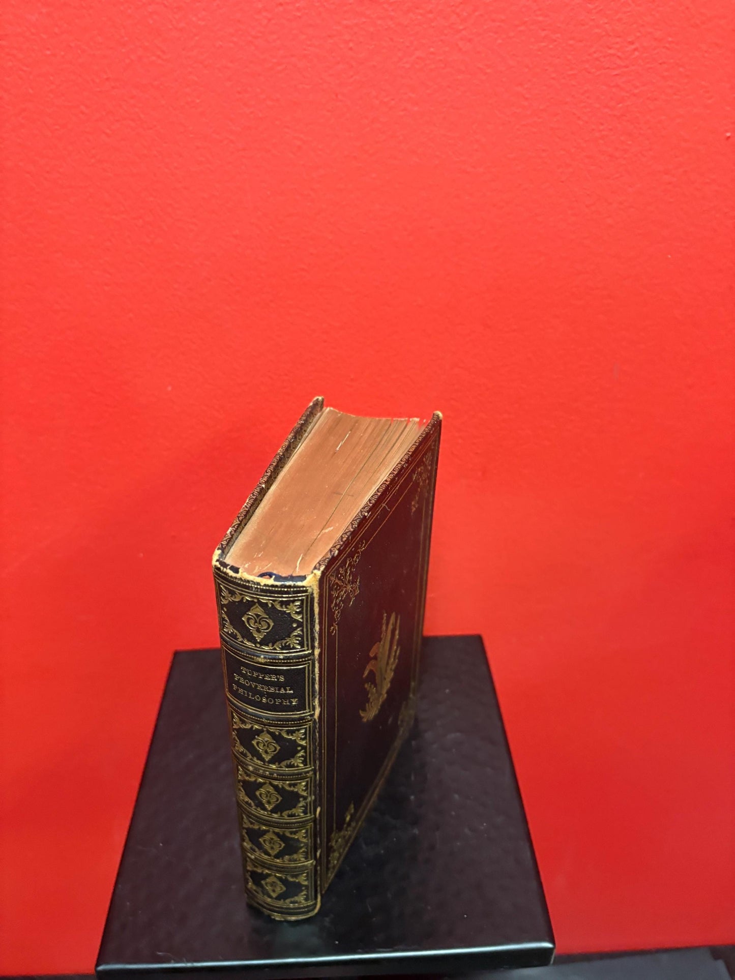 Stunning antique leather bound book - Tuppers proverbial philosophy book — first edition 1865 in very very good condition— wonderful gift
