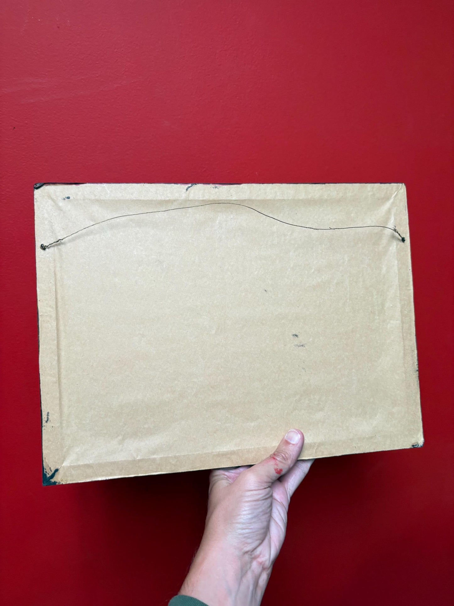 Stunning 19 century signed Japanese painting on linen in lovely frame - 15 x 11 wide  wonderful imagery