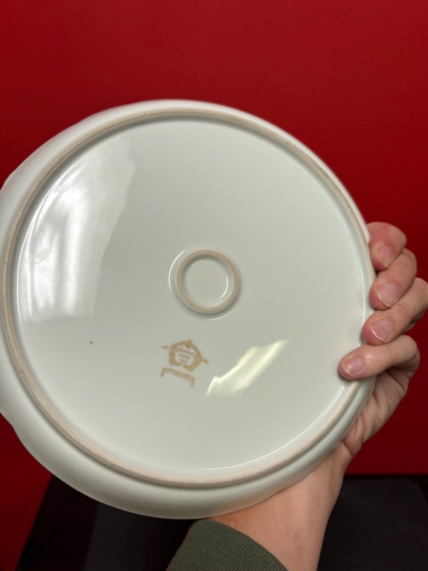 Antique pristine Japanese Noritake China cake plate   9 inches across  beautiful piece