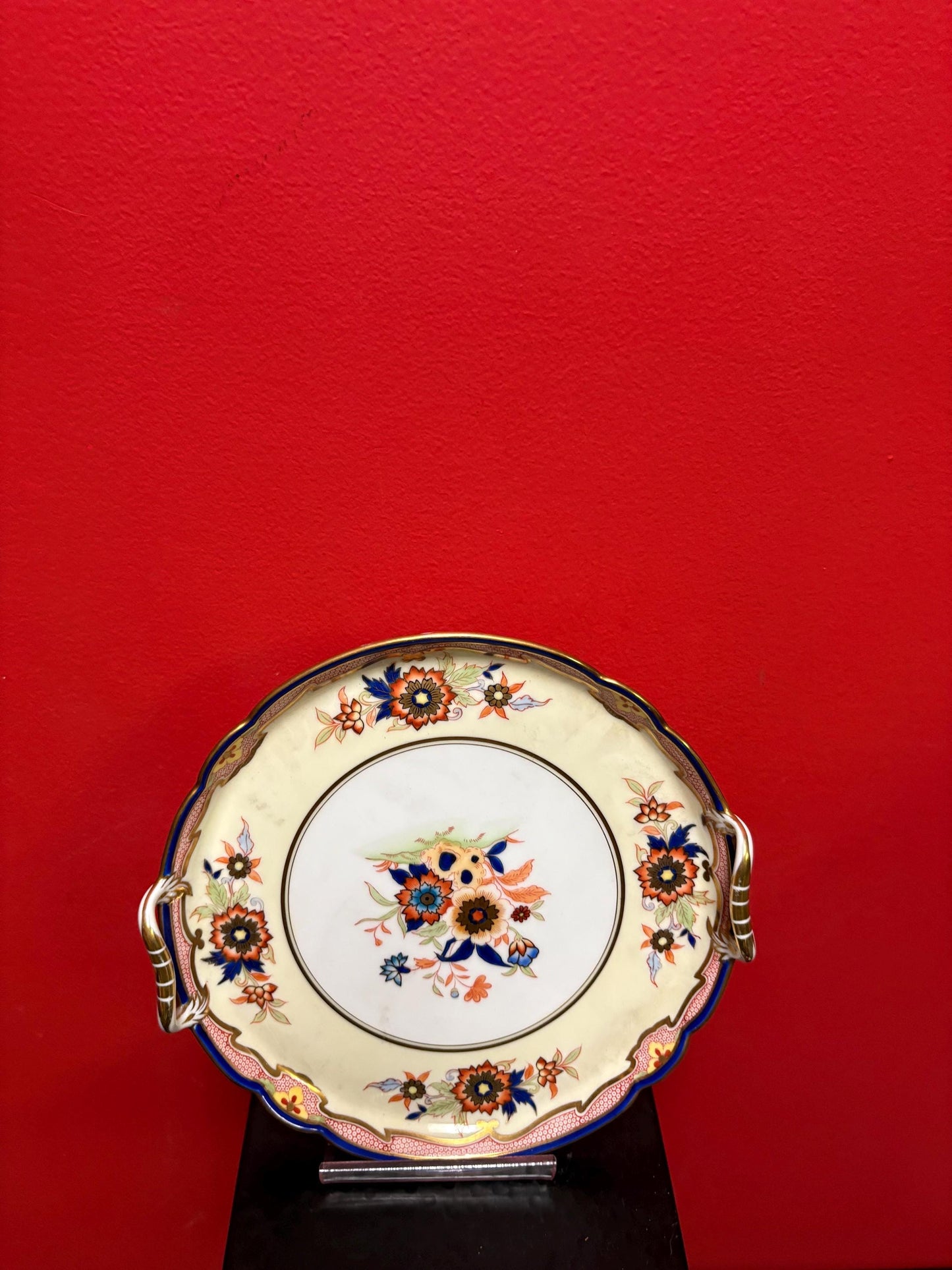 Antique pristine Japanese Noritake China cake plate   9 inches across  beautiful piece