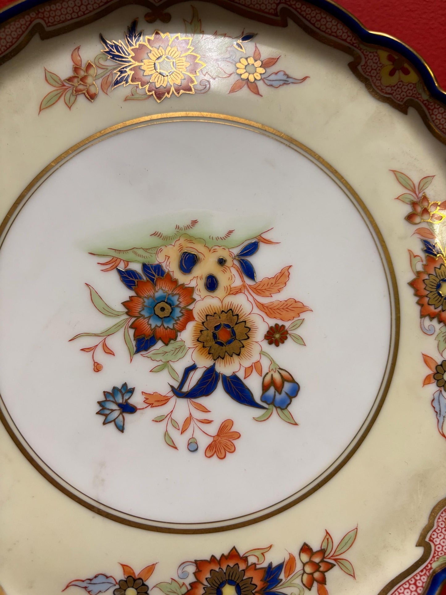 Antique pristine Japanese Noritake China cake plate   9 inches across  beautiful piece