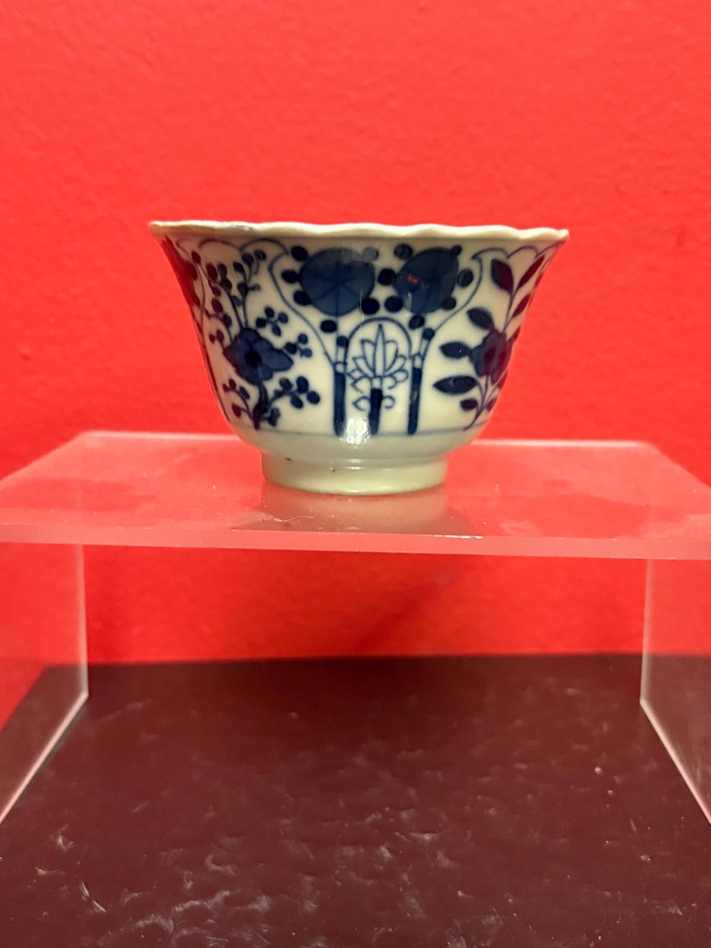 Fabulous early antique Chinese blue and white cup - great condition 3 x 2 high  wow