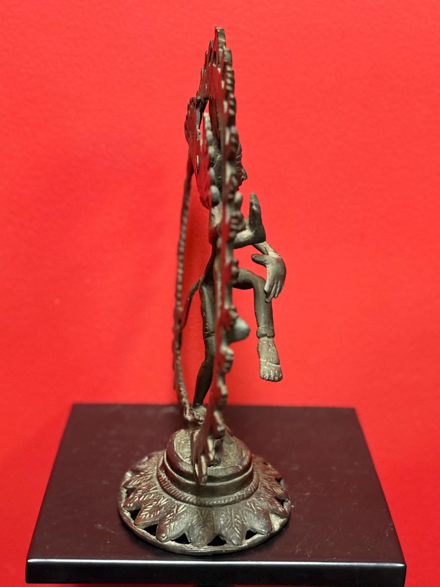 Magnificent antique 19 century 10 inch tall well detailed bronze shiva statue  incredible patina and imagery the very best