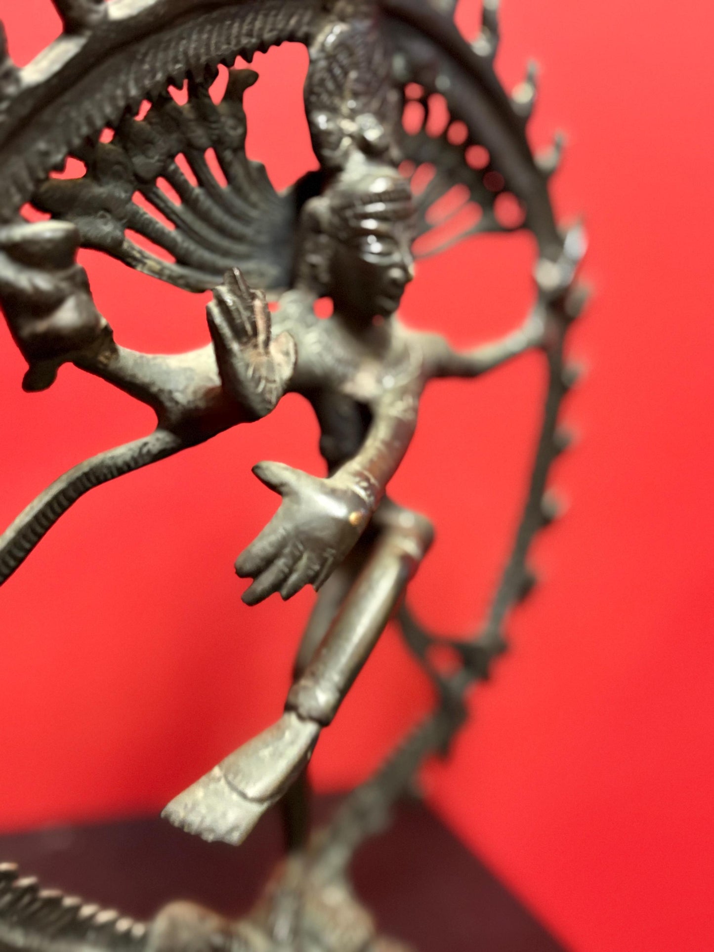 Magnificent antique 19 century 10 inch tall well detailed bronze shiva statue  incredible patina and imagery the very best