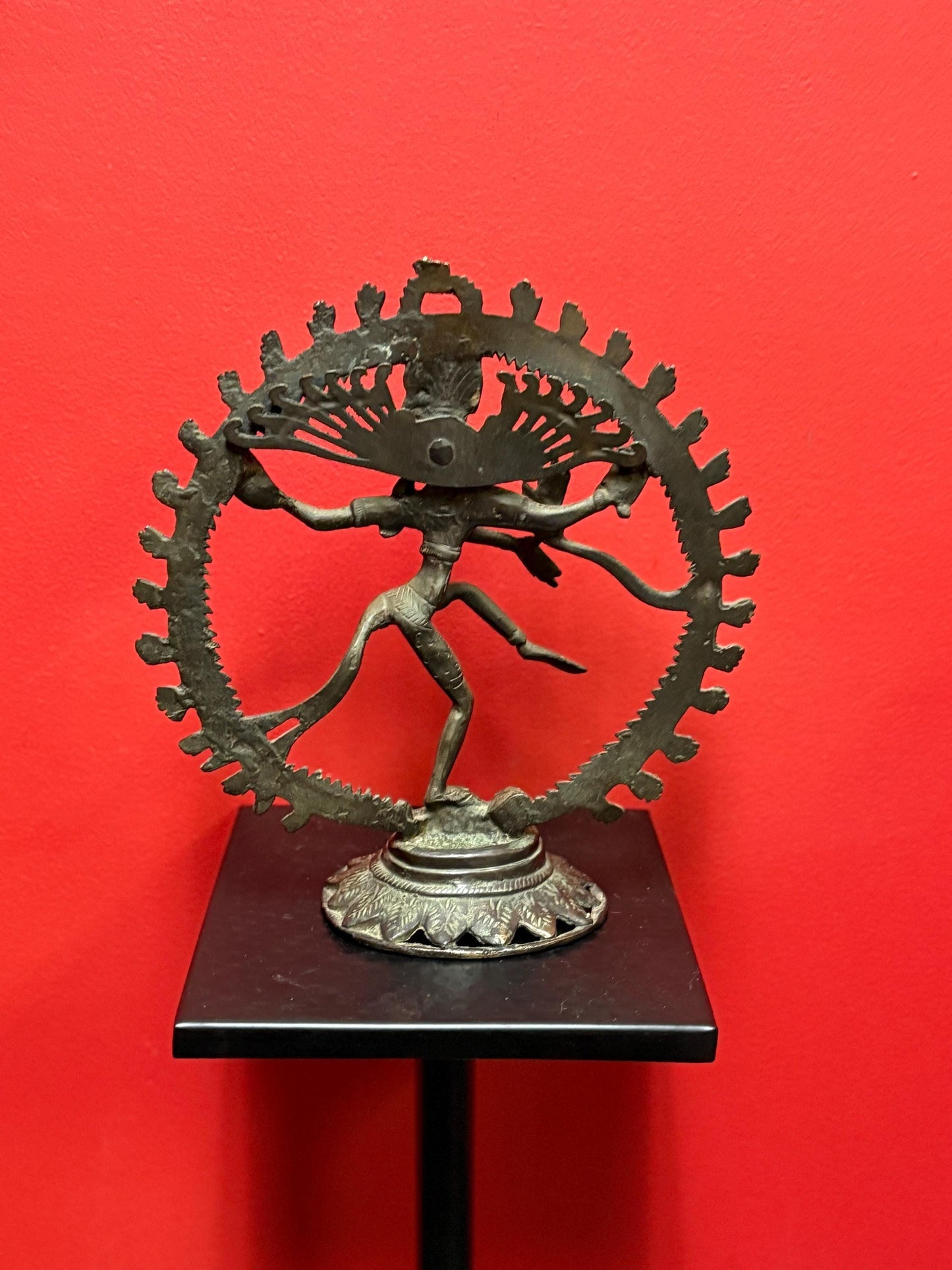 Magnificent antique 19 century 10 inch tall well detailed bronze shiva statue  incredible patina and imagery the very best