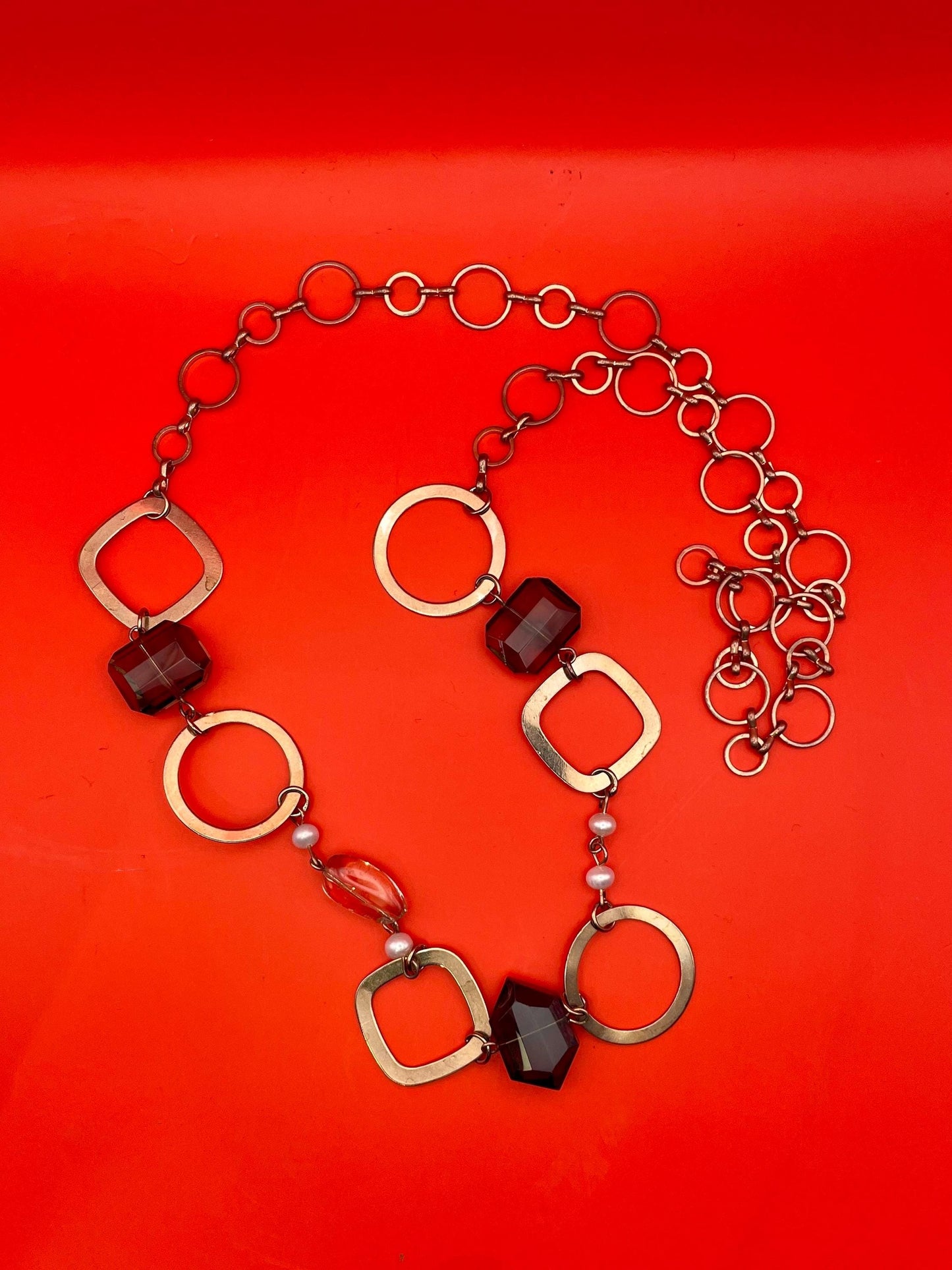 Lot of 7 Assorted Necklaces  Mixed Styles, Lengths and Materials